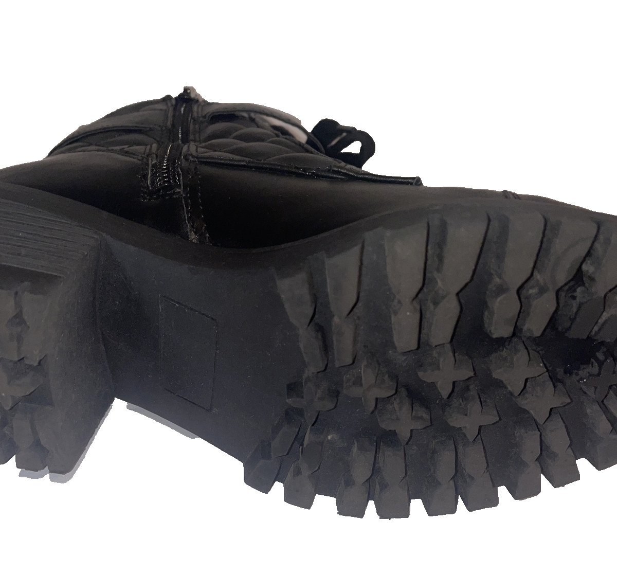 Steve Madden Platform Combat Style Boots W/ Side Zip, Black, Size 6M