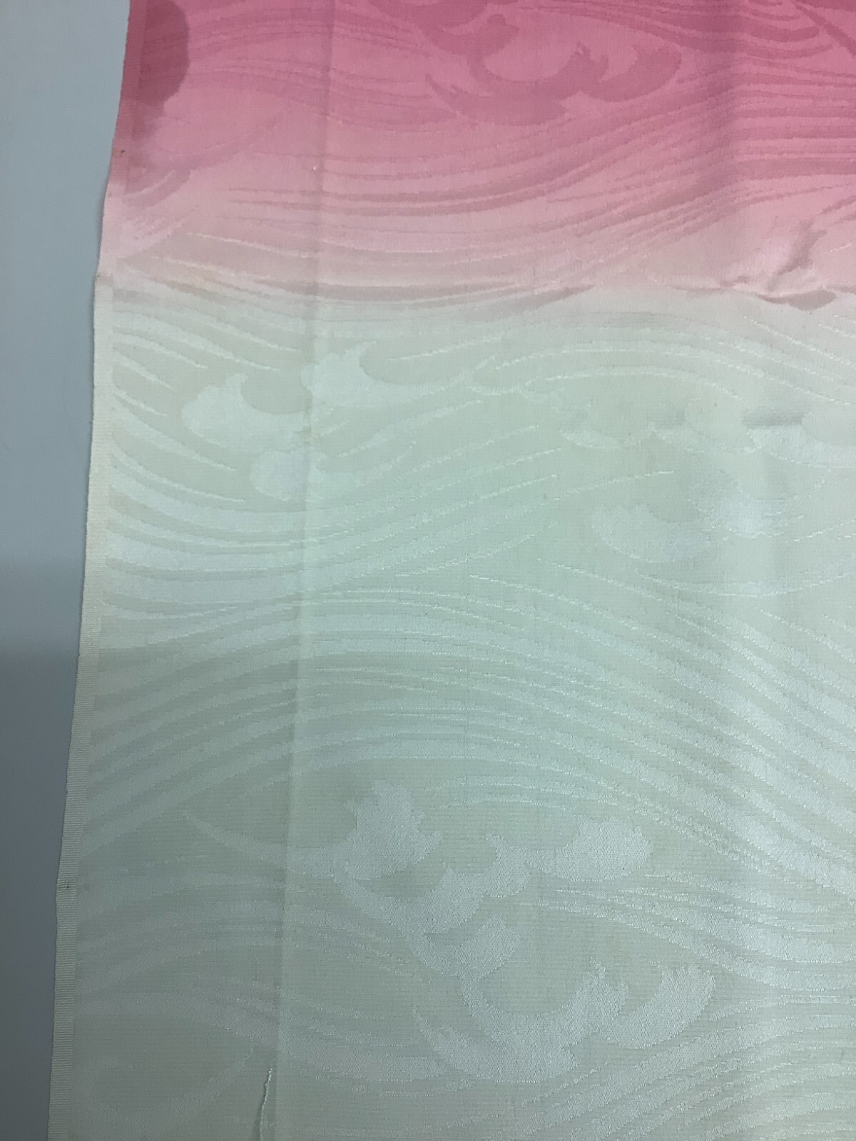 Japanese Vintage Kimono Fabric cloth Boro Light green Flower Dirt 49.6×13.7in