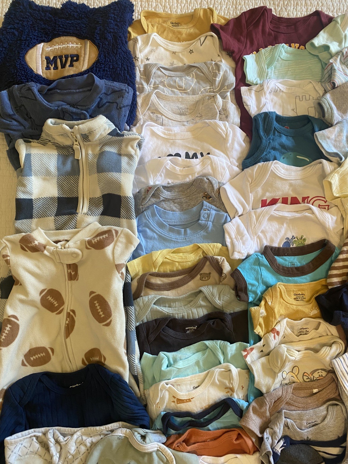 Huge Lot Boys Clothes 0-3 3-6 Months Newborn Diapers Millie Moon Disney Carters