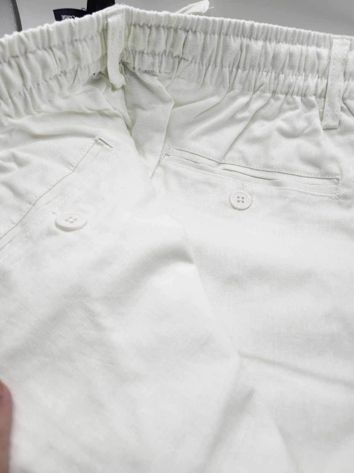Hat and Beyond Relaxed Linen Cotton Pants, Women’s Size L White NWT #778