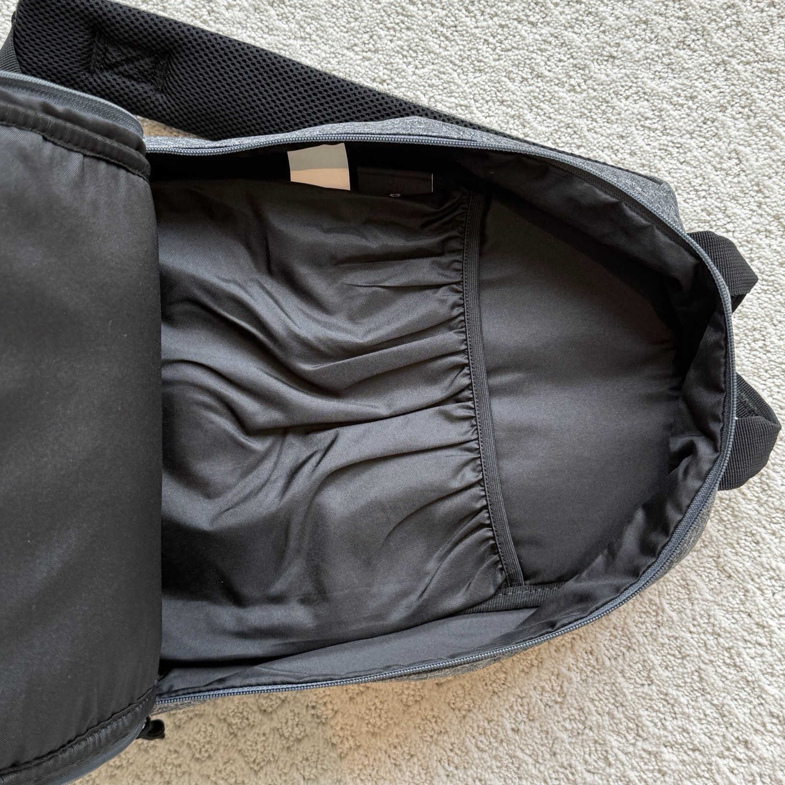New Era Congaree Gray/Black Zip Backpack Padded Adjustable Straps Inner Pockets