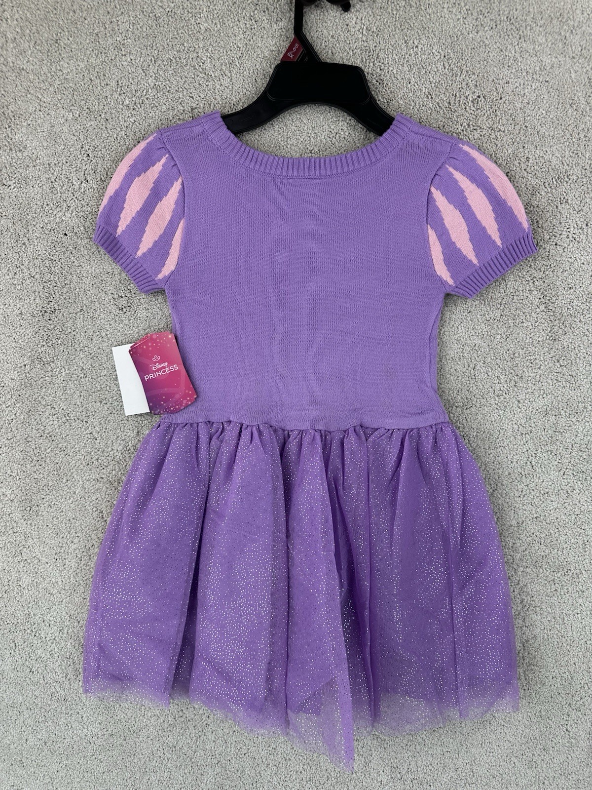Disney Princess Rapunzel Light Purple Short Sleeve Tulle Dress Kids S (6/6X)