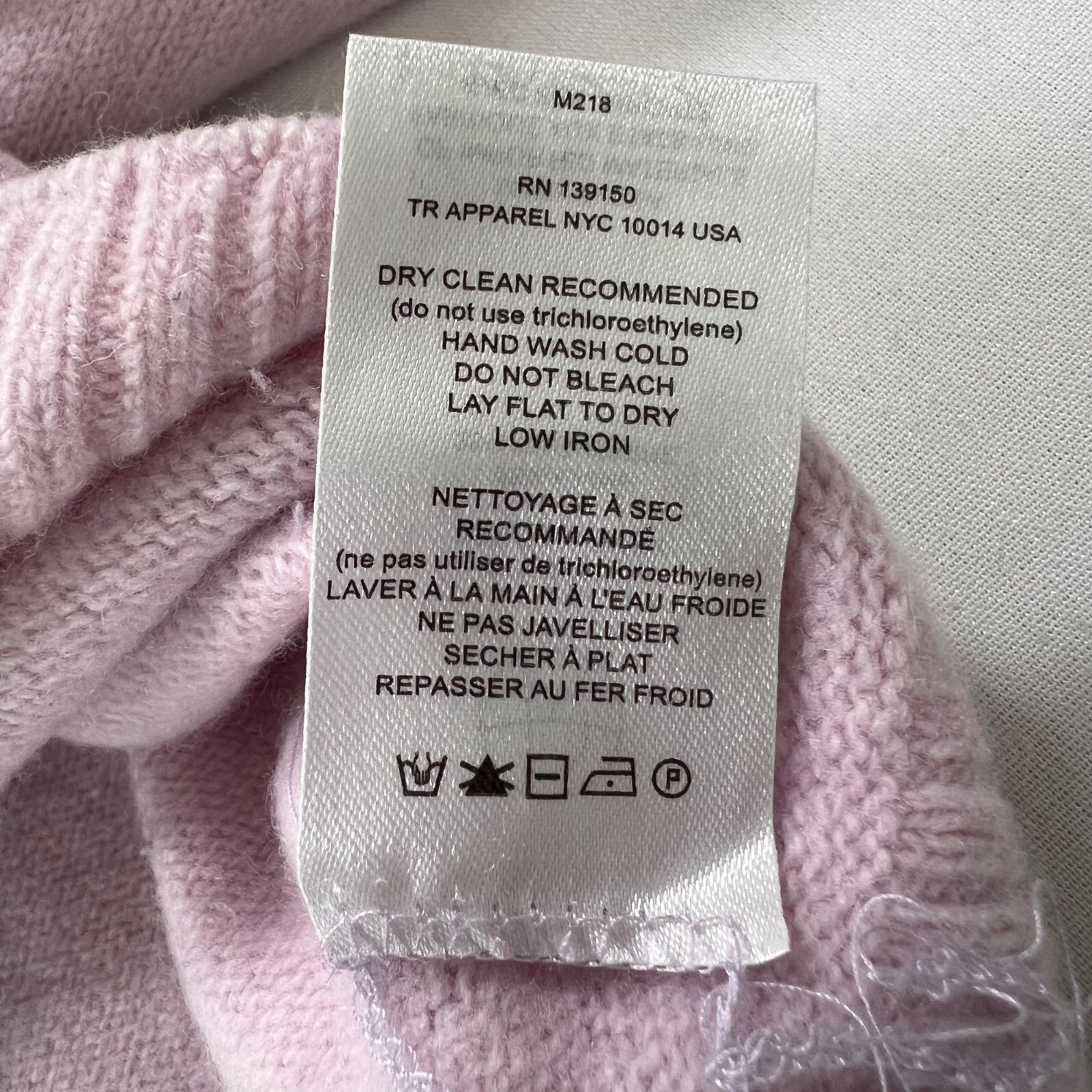 The Row Sibem Sweater Wool Cashmere in Pink Size XSmall G2U