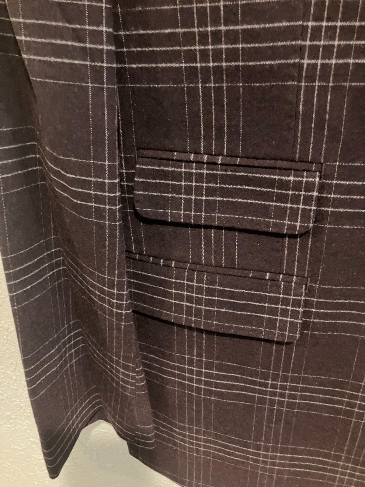 $360 Tayion Collection Men’s 42S Classic-Fit Plaid Suit Jacket Burgundy BNWT