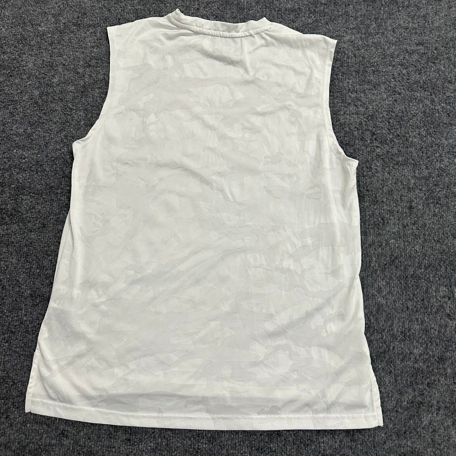 Russell Athletic Sleeveless Shirt Mens Size M White Camo Dri-Power 360 Training