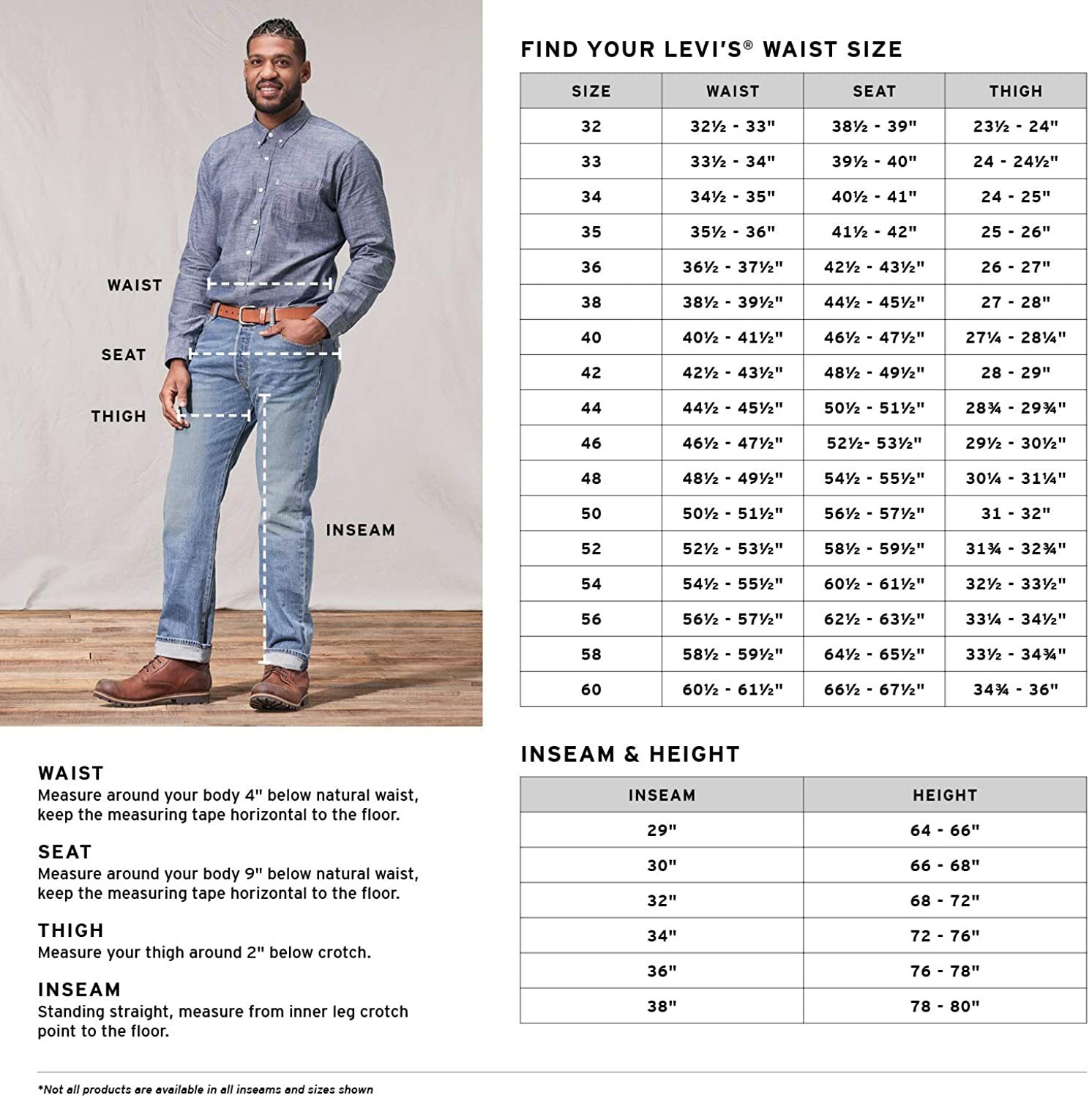 Levi’s Men’s 541 Athletic Taper Jeans Big & Tall Sizes