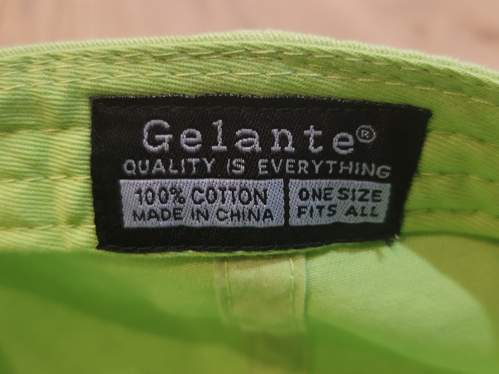 Gelante Green Adjustable Baseball Cap Hat Embroidery NWT