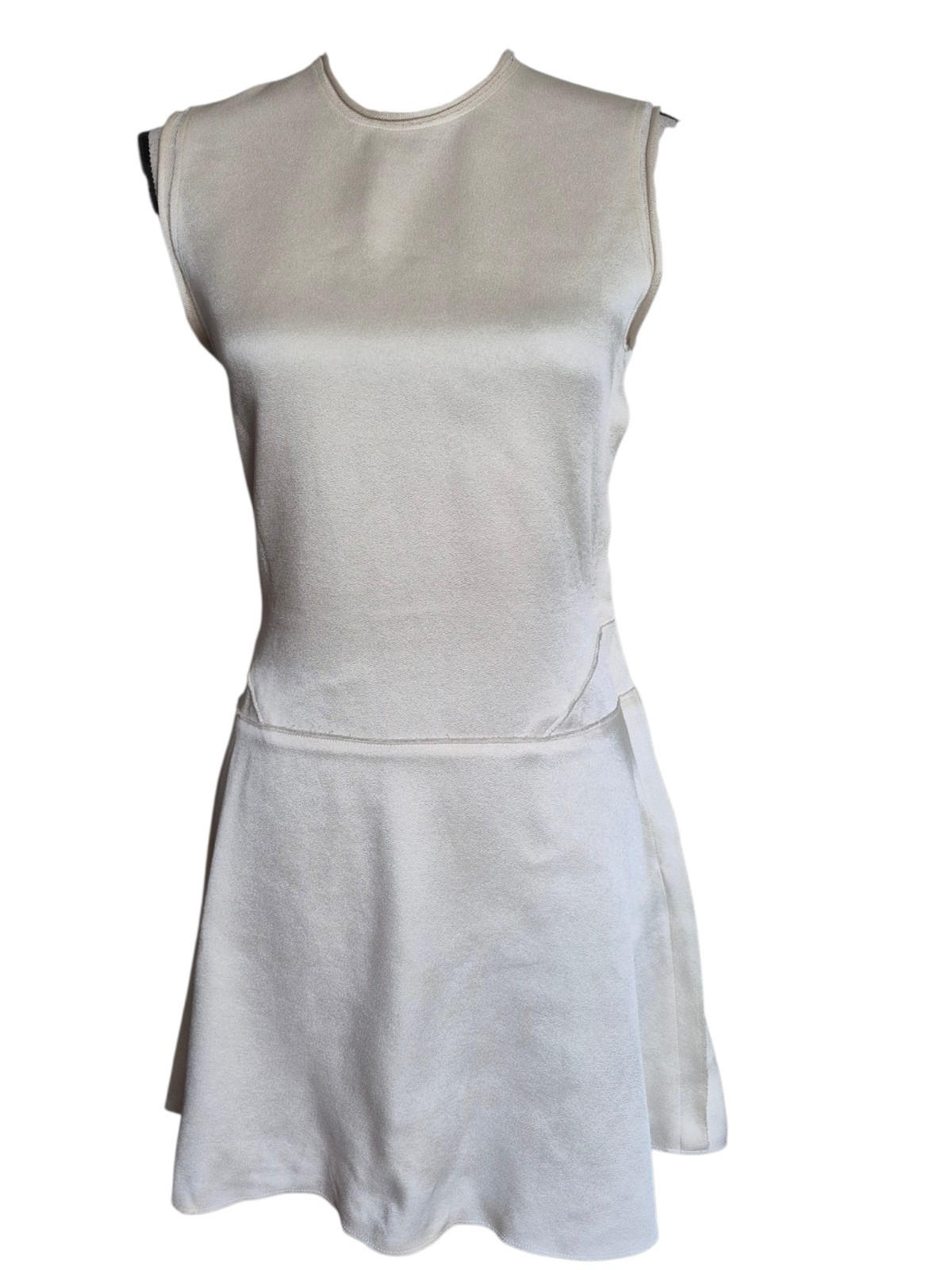 Vintage Calvin Klein Collection Dress Runway Ivory Size 0 / 36 Made In Italy
