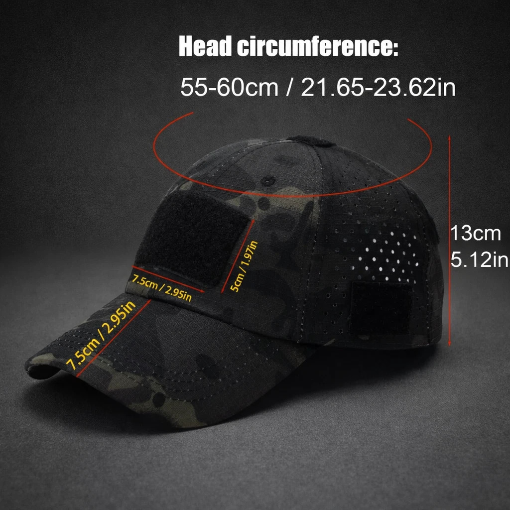 Tactical Camo Military Cap w/ Eyewear Holder Patch Outdoor Fishing Hunting Hat