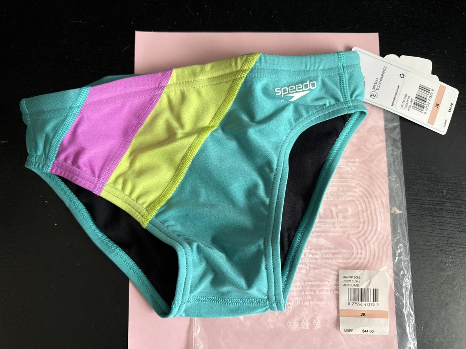 NWT! SPEEDO Eco Endurance VIBE COLLECTION Swim BRIEFS ~ 28 / 30 / 32 / 34 / 38