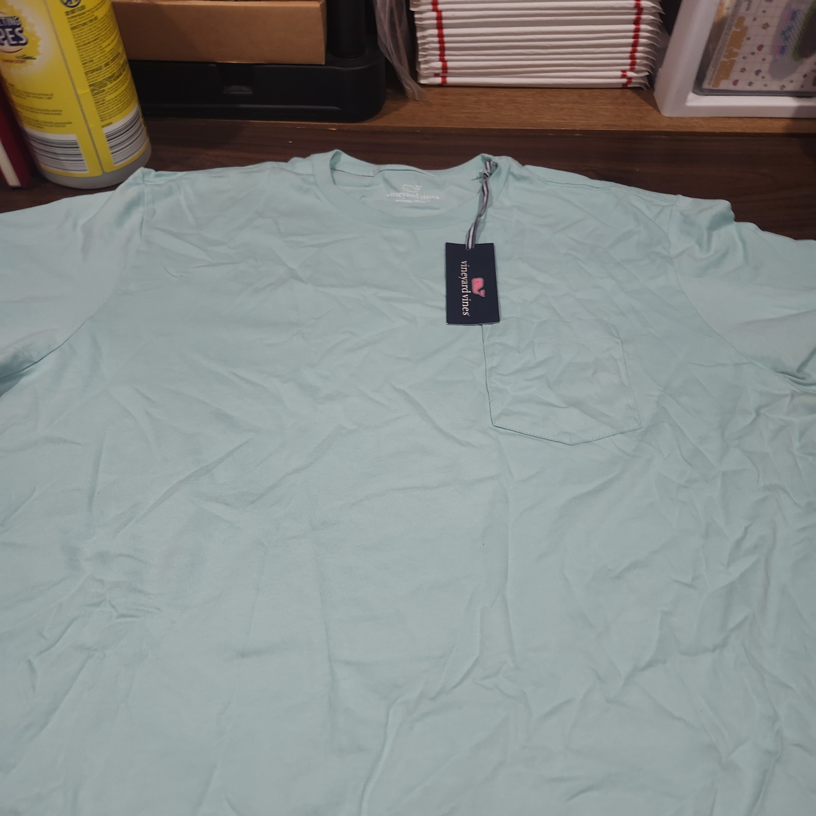 Vineyard Vines Men’s Short Sleeve Pocket T-Shirt Mint Seafoam Size 2XL – NEW