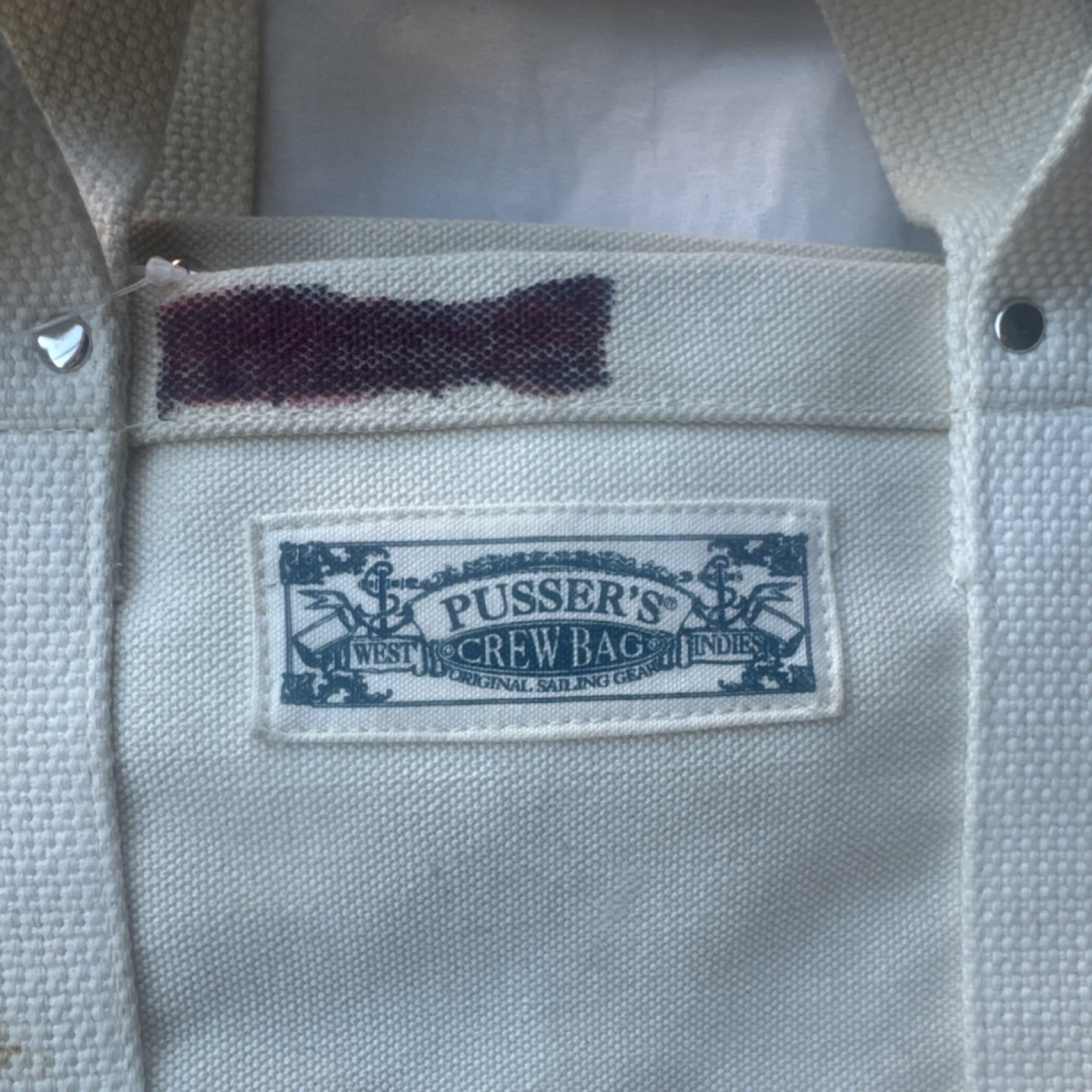 Pusser’s Logo Tote Bag Ivory/Navy