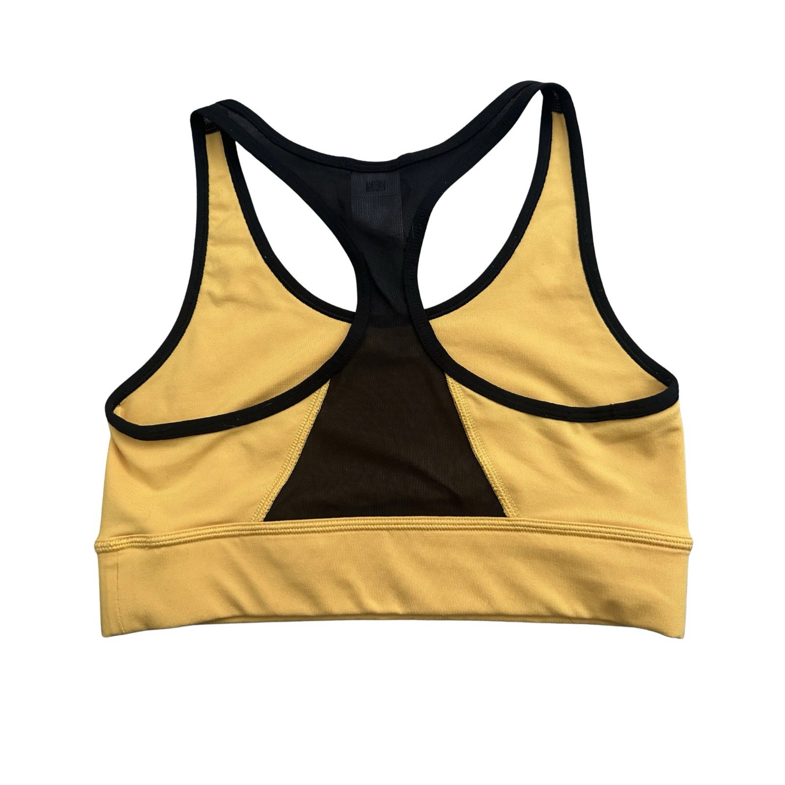 The North Face Womens Medium Bounce Be Gone Sports Bra Yellow Racerback Mesh Gym