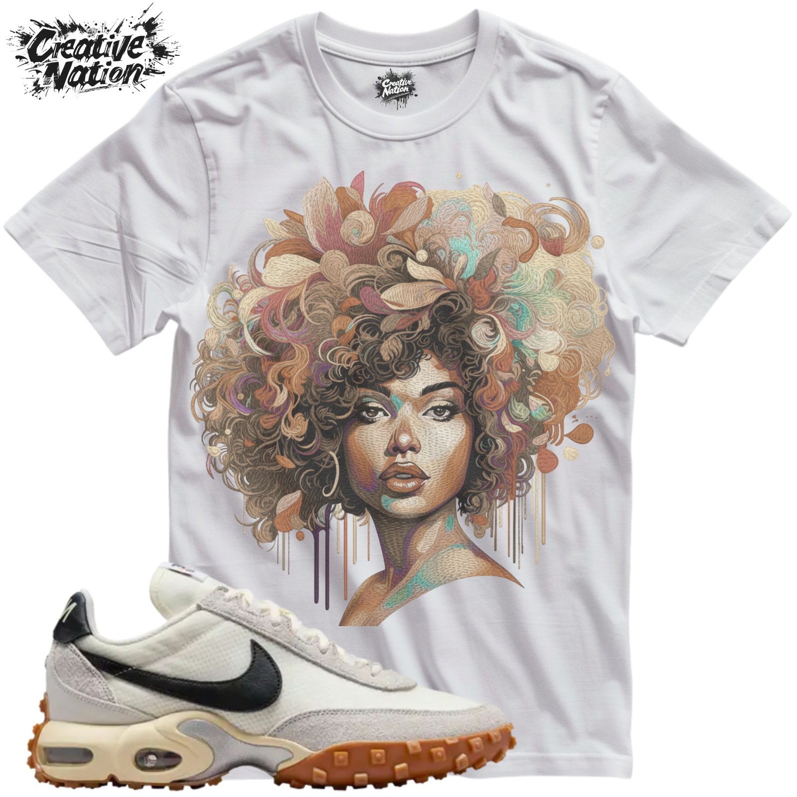 Shirt To Match Air Max Waffle Racer SP Sail Black Gum Unisex Tee Afro Shirt