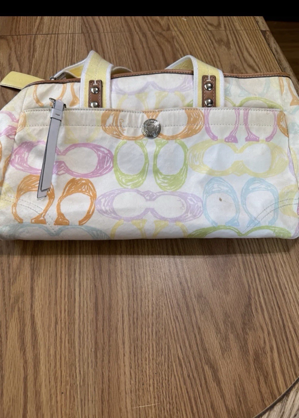 Coach Purse Hampton Scribble Bag Rare