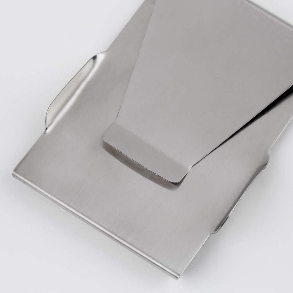 New Double Sided Slim Stainless Steel Money Clip Credit Card ID Holder Wallet
