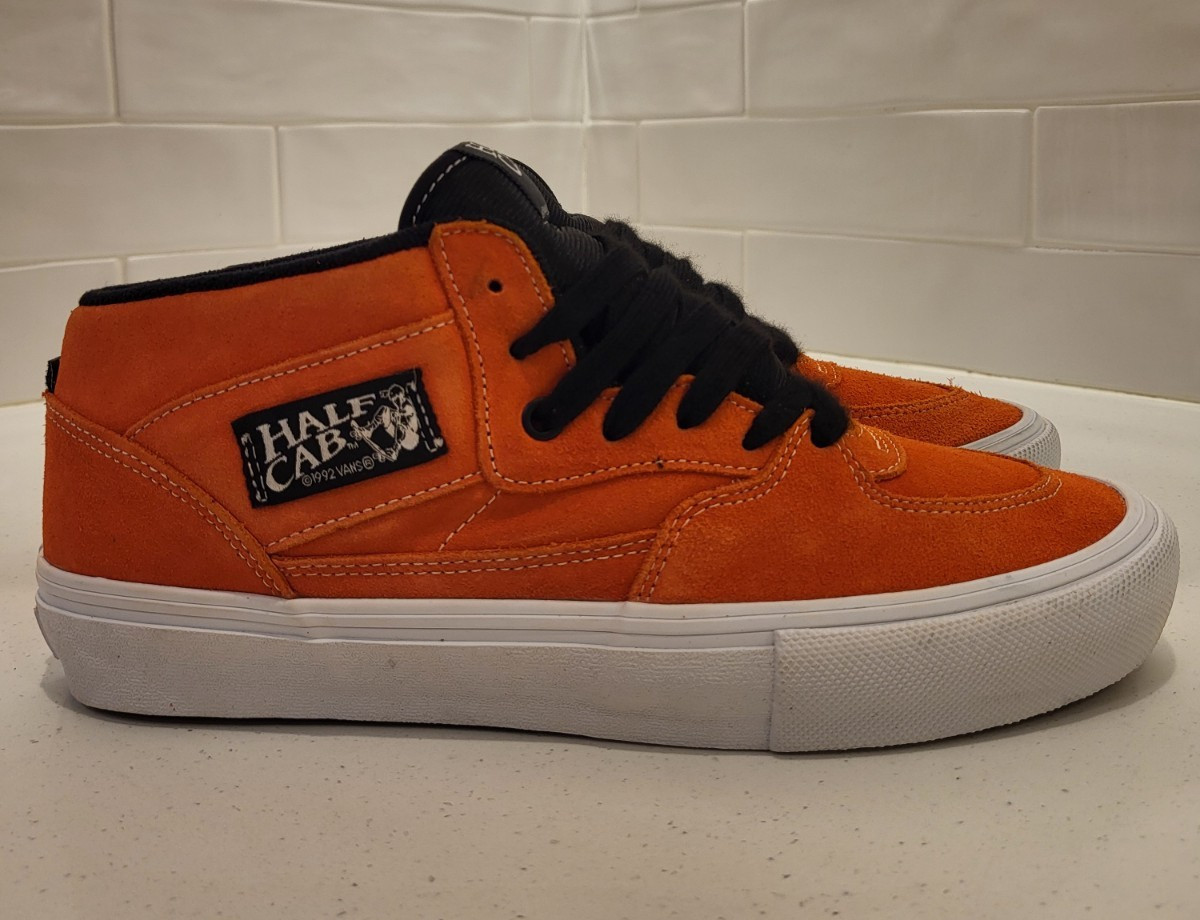 Vans Skate Half Cab Flame Orange Black Men’s size 9 Spitfire BAKER Anti Hero