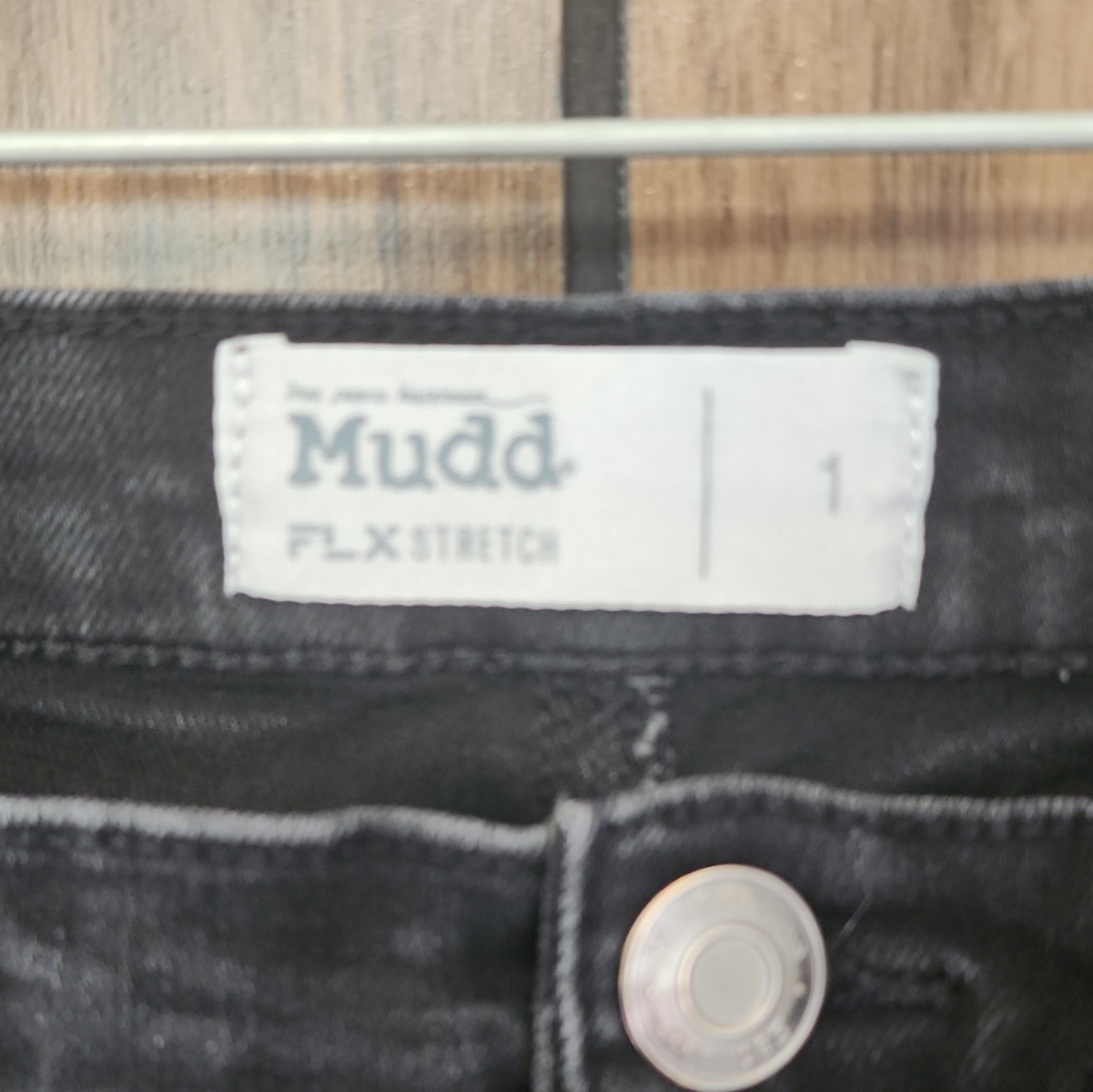 Mudd FLX Stretch Black Denim Cut Off Shorts Juniors Size 1 Low Rise 5-Pocket