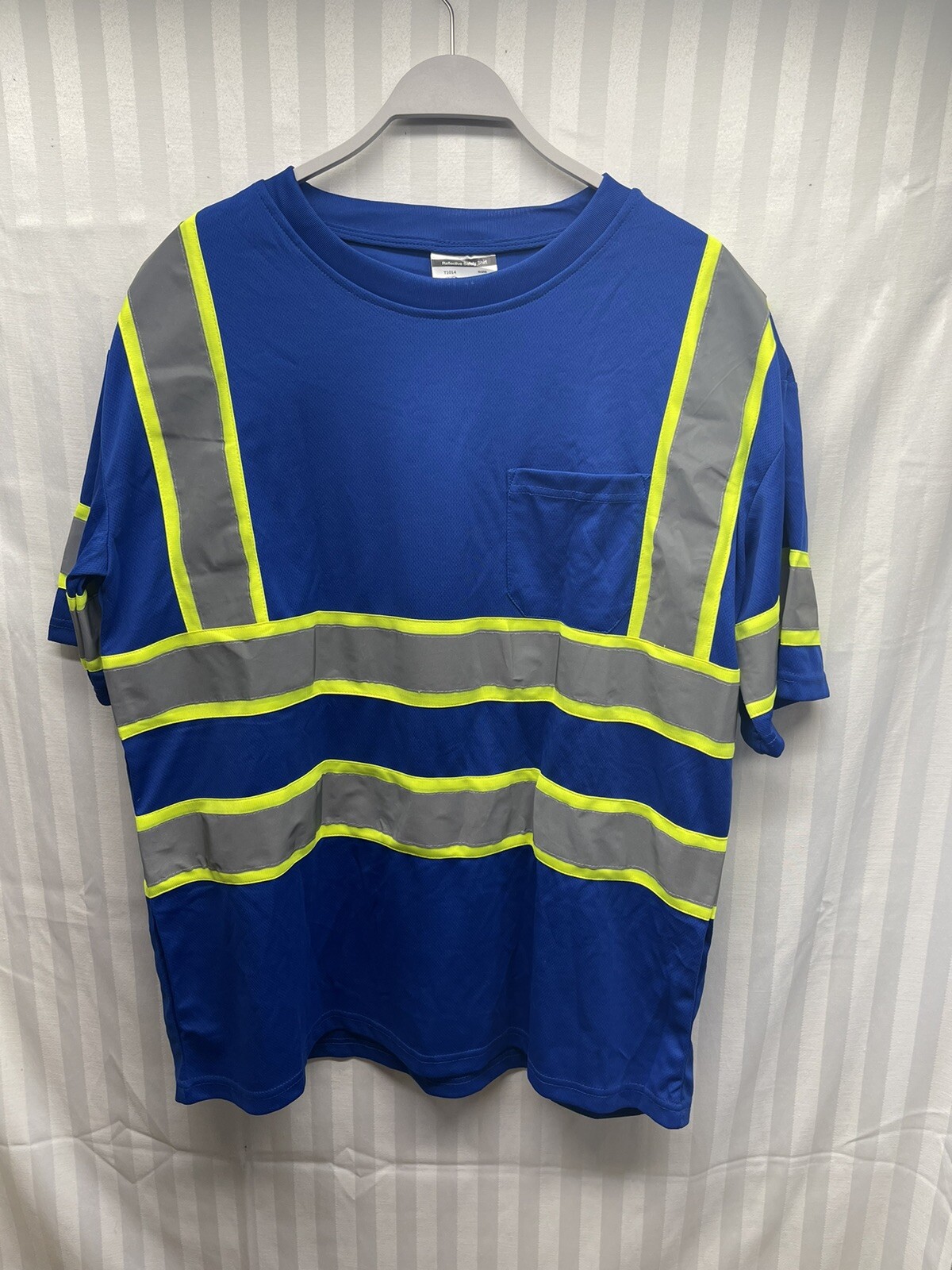 Reflextive Safety Shirt 2XL Blue and Yellow NEW Lightweight short sleeve pocket