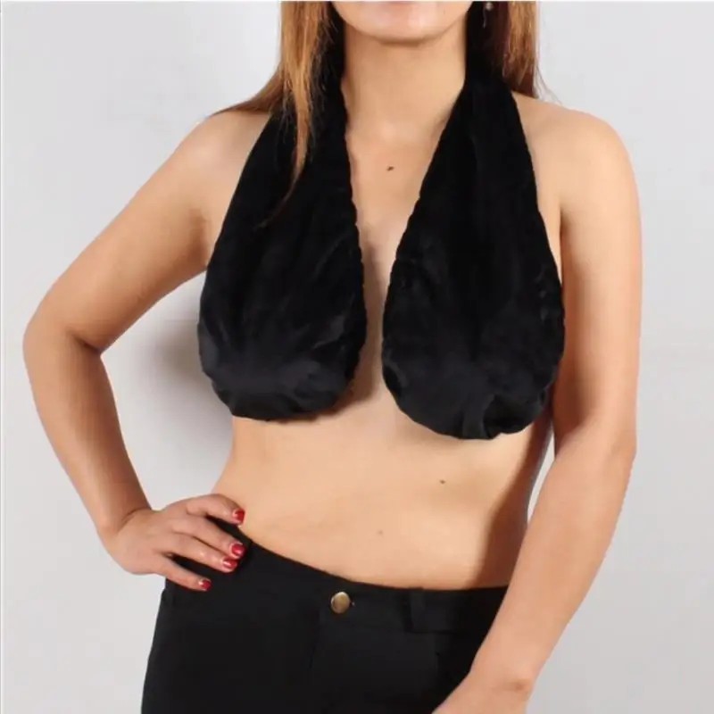 Comfortable Tata Towel Bras Crop Top Women Clothing Solid Polyester Velvet Bra