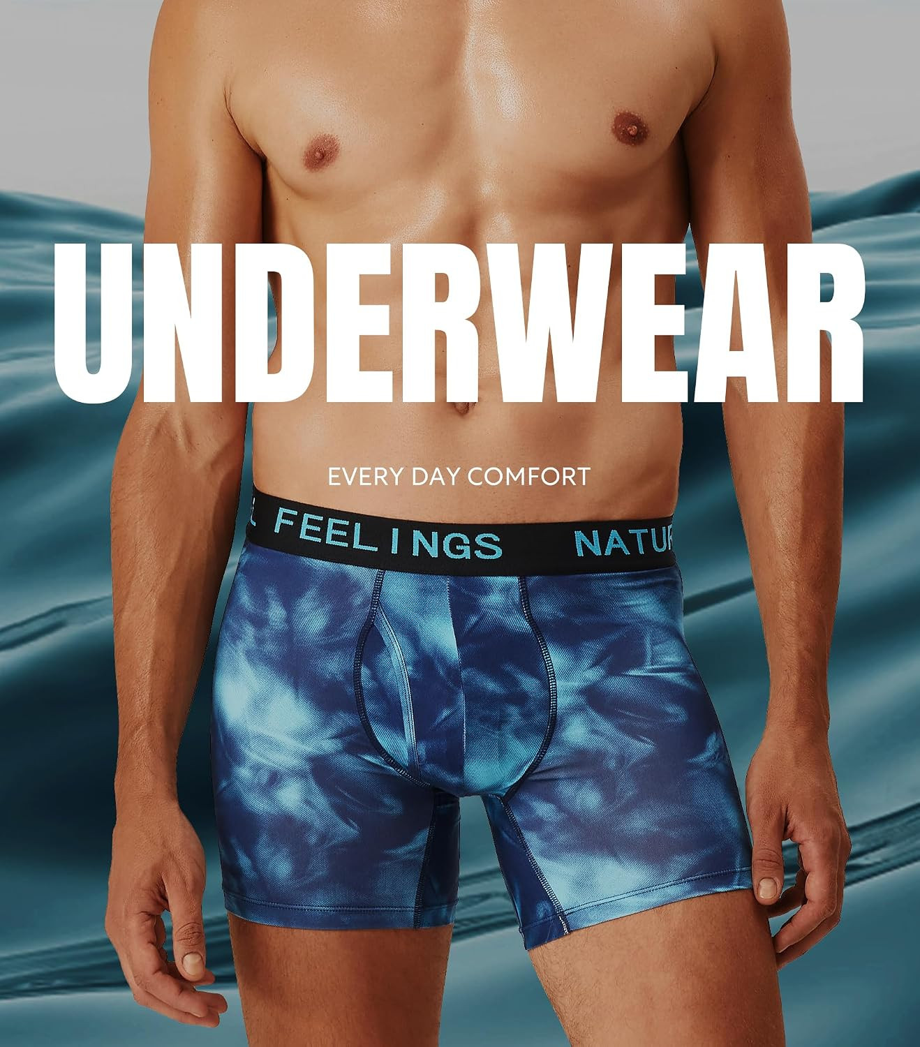 Mens Underwear Athletic Boxer Briefs Men Pack | Fly Front, Quick Dry, Tag Free,