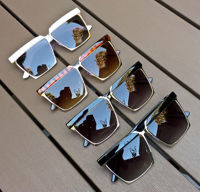 Oversized ROCK STAR Metal Frame Brow Bar Aviator Large Fashion Sunglasses 3873 L