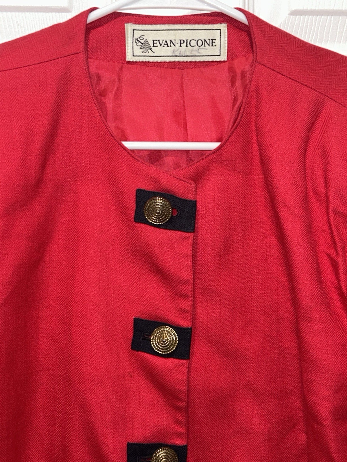 EVAN PICONE BLAZER, Ladies Jacket, SZ 14 ?? Button Up Pink See Details