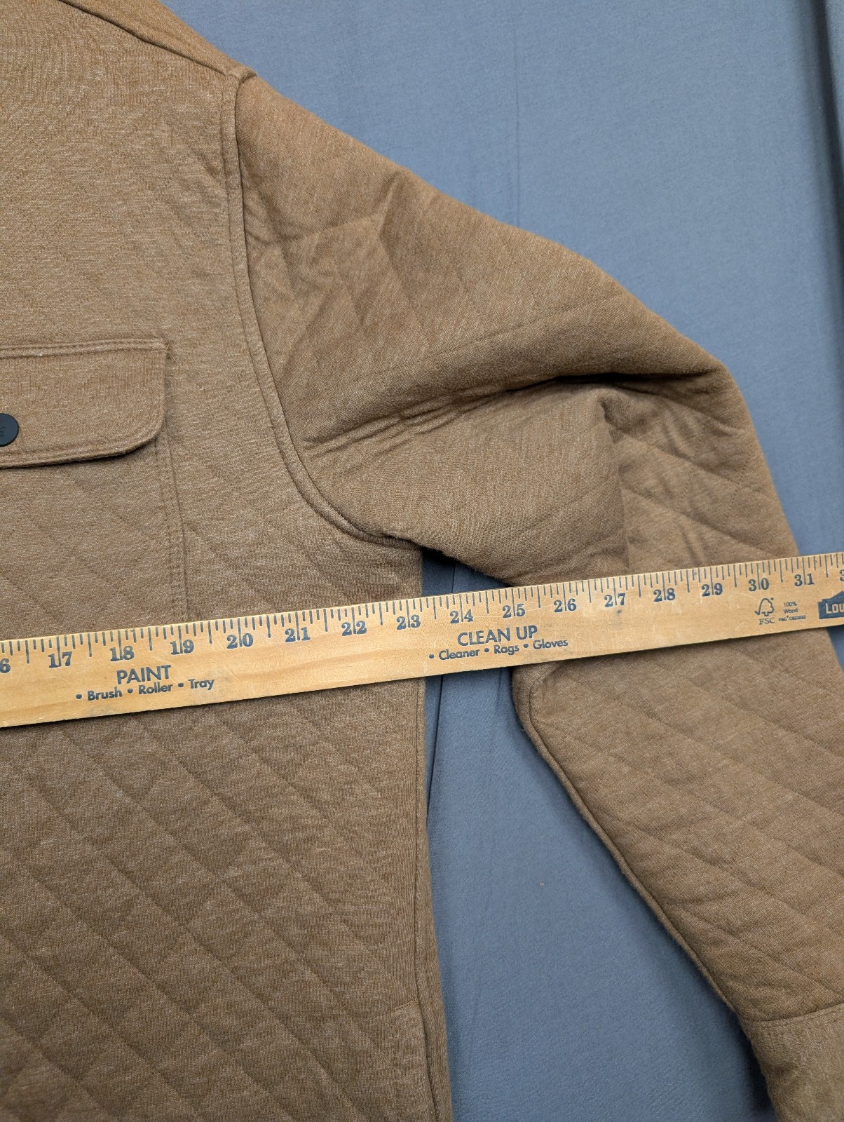 Kenneth Cole New York Women’s Quilted Button-Up Shirt Jacket Tan Size Large