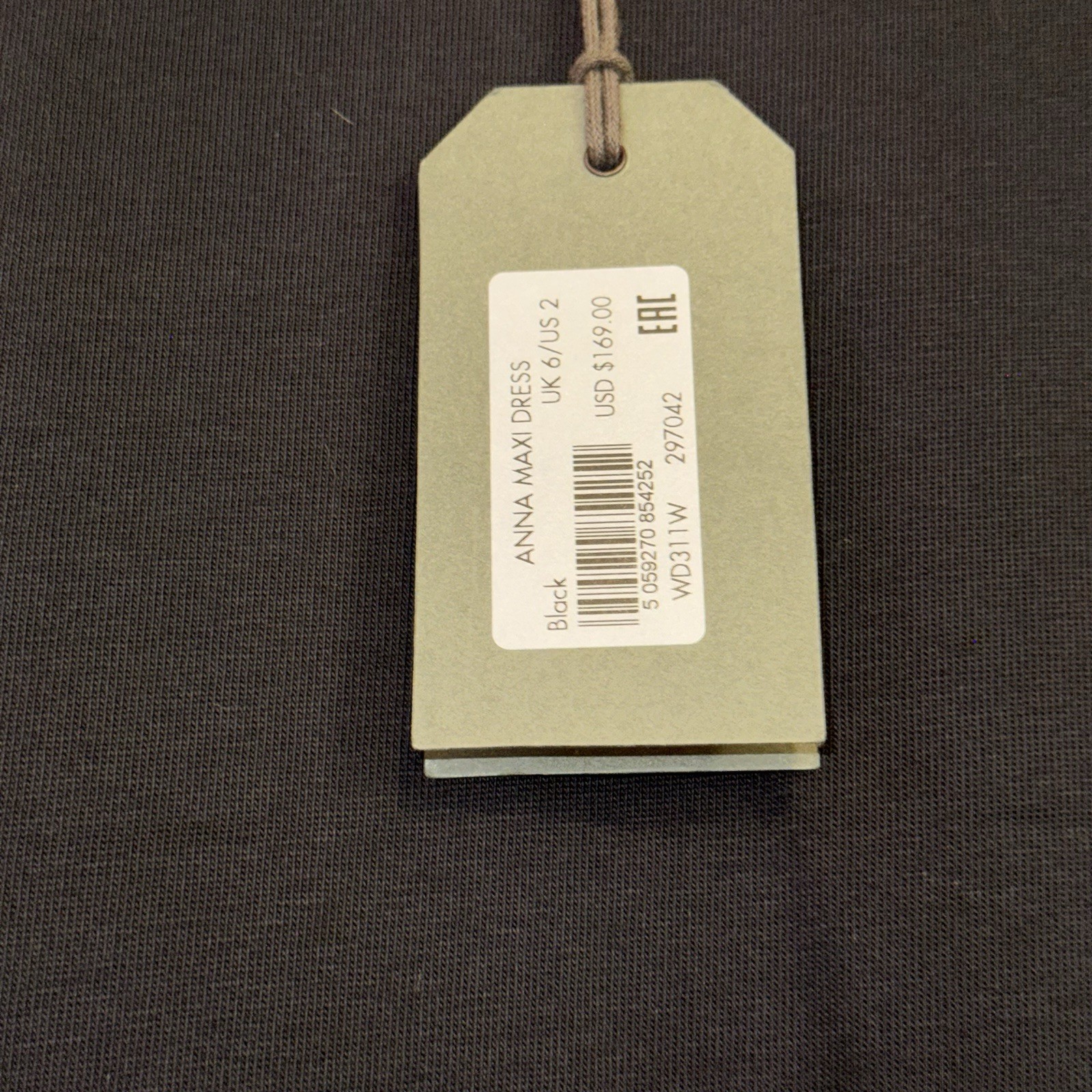 NWT RETAIL 169$ ALLSAINTS Anna Crew Neck Short Sleeve Maxi Dress Size US2/UK6