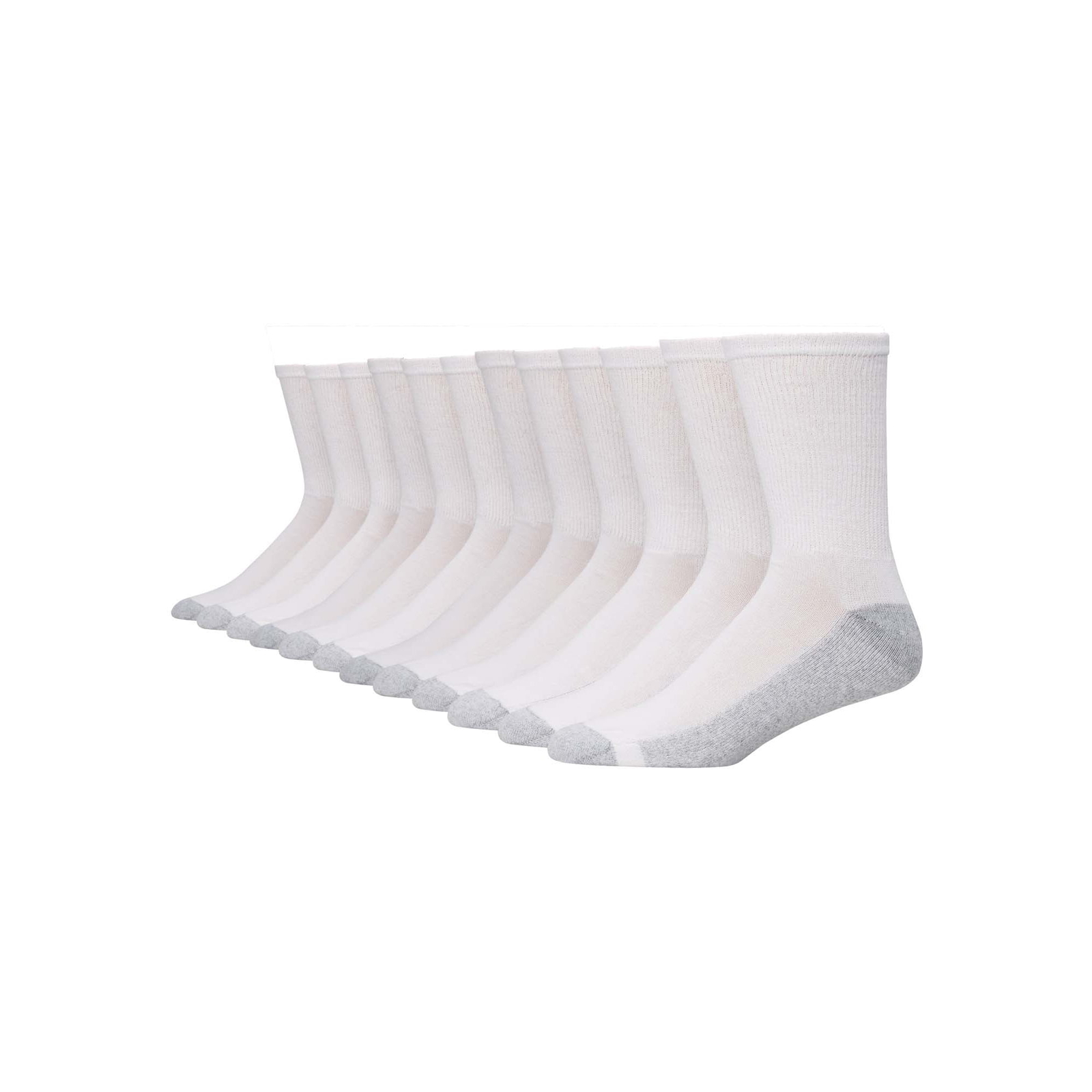 (12-Pair Pack) Hanes Men’s Double Tough Crew Socks,(Shoe Size 12-14)Great Price