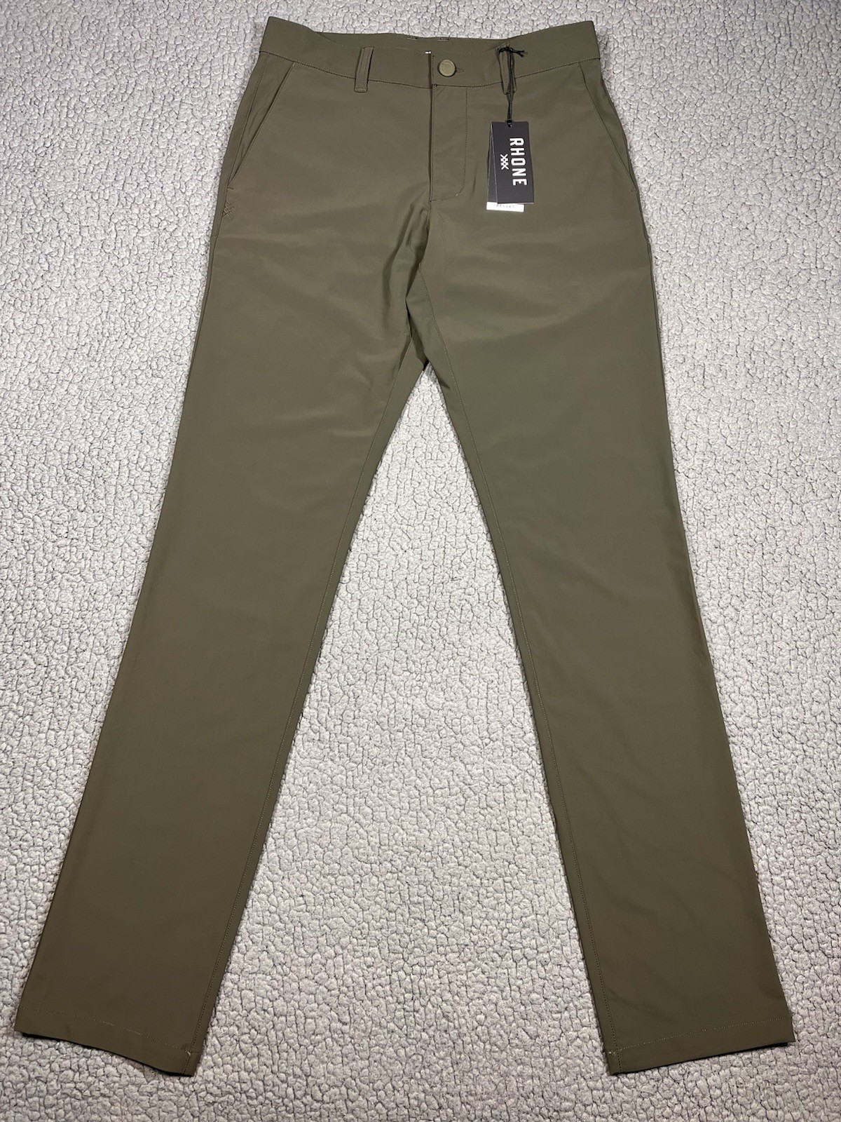 Rhone Resort Pants Sz 28 Mens Stretch Performance Travel Green UPF 50+ $138 MSRP