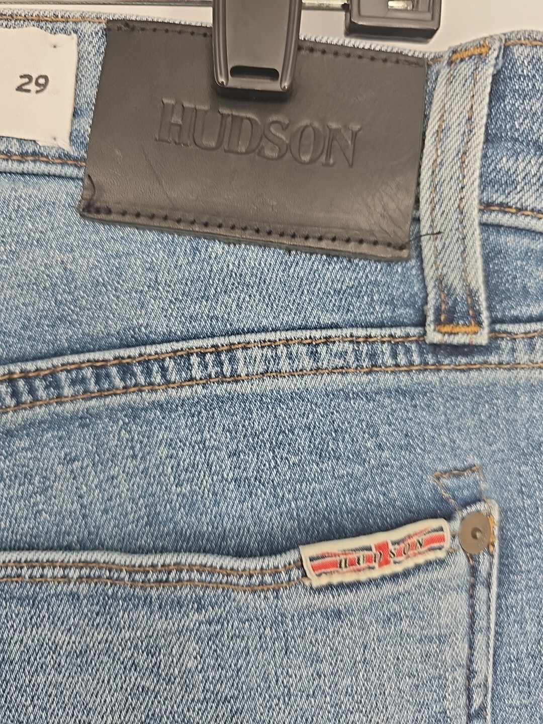 NWT Hudson Mens Blake Slim Zip Fly Straight Leg Jeans Size 34 Tracker Wash
