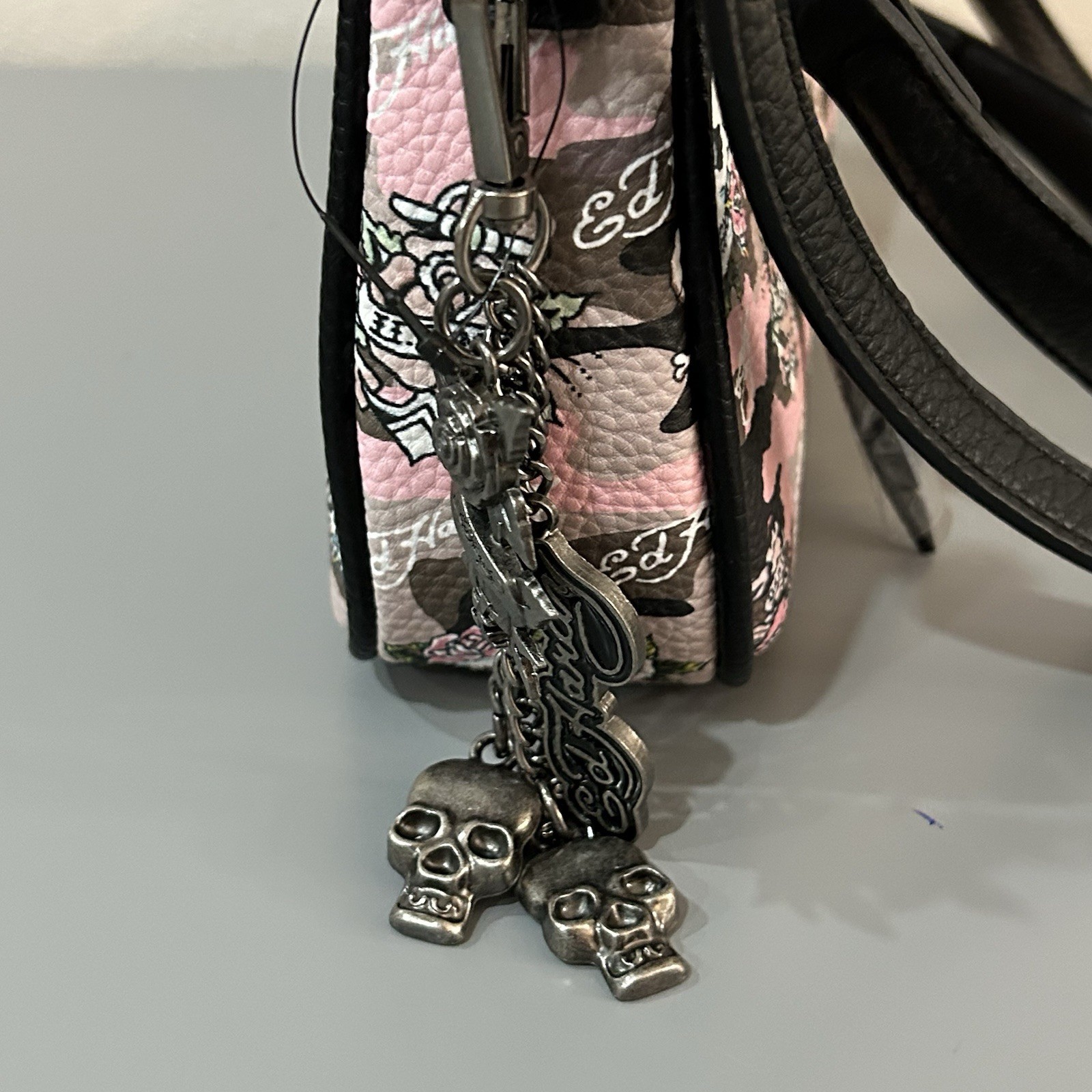 NWT Ed Hardy Shoulder / Crossbody Bag – Pink Camo – Skulls & Screaming Tigers