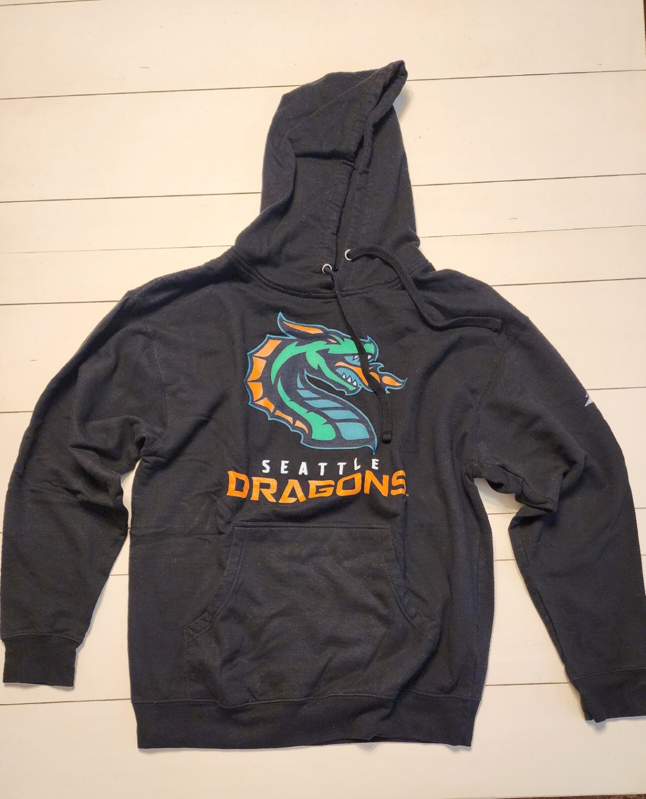 Hoodie Seattle Dragons XFL Men’s Large Black Dwayne Johnson The Rock