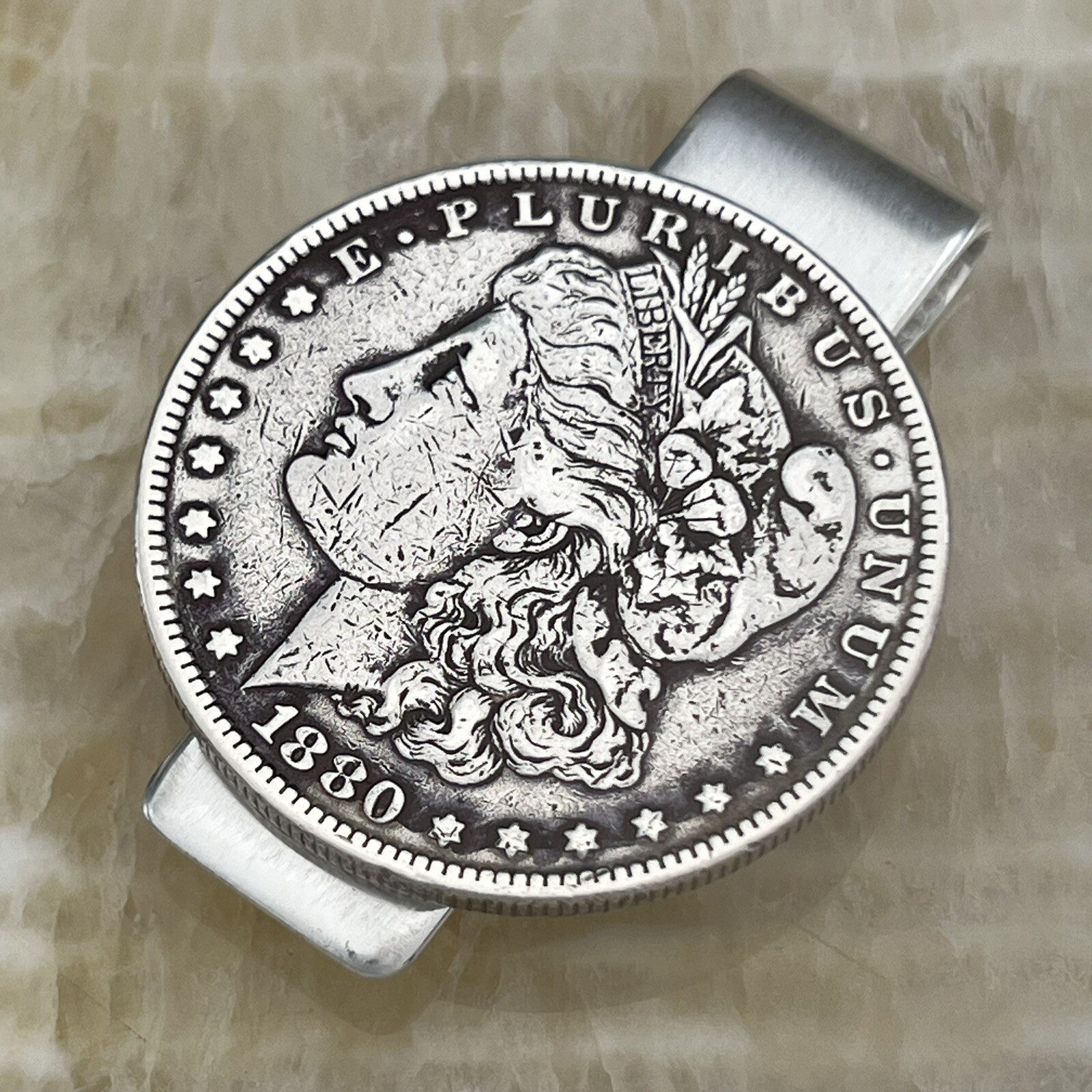New Sterling Silver .925 Credit Card Money Clip Wallet 90% Silver Morgan Dollar