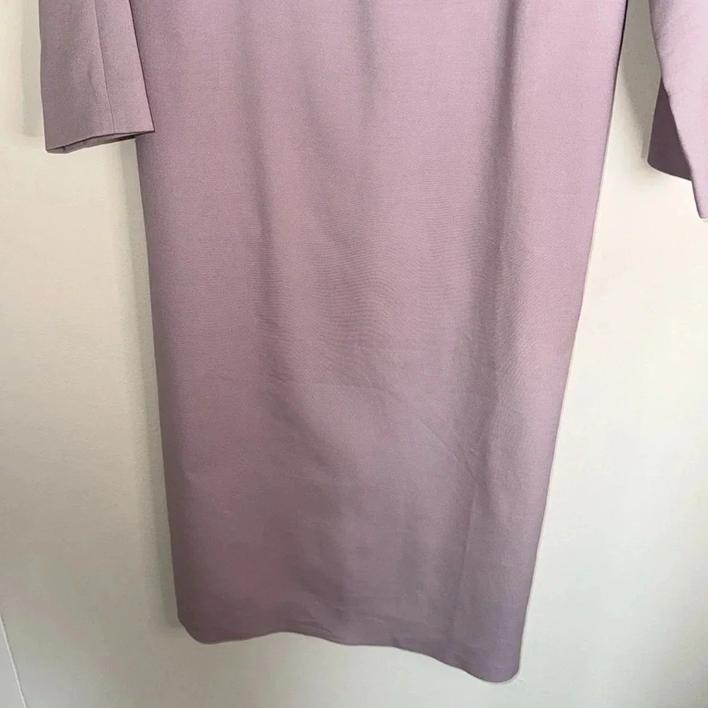 NWT Ralph Lauren Purple Label Made in Italy Lilac Midi Dress Wool/Silk Size 12