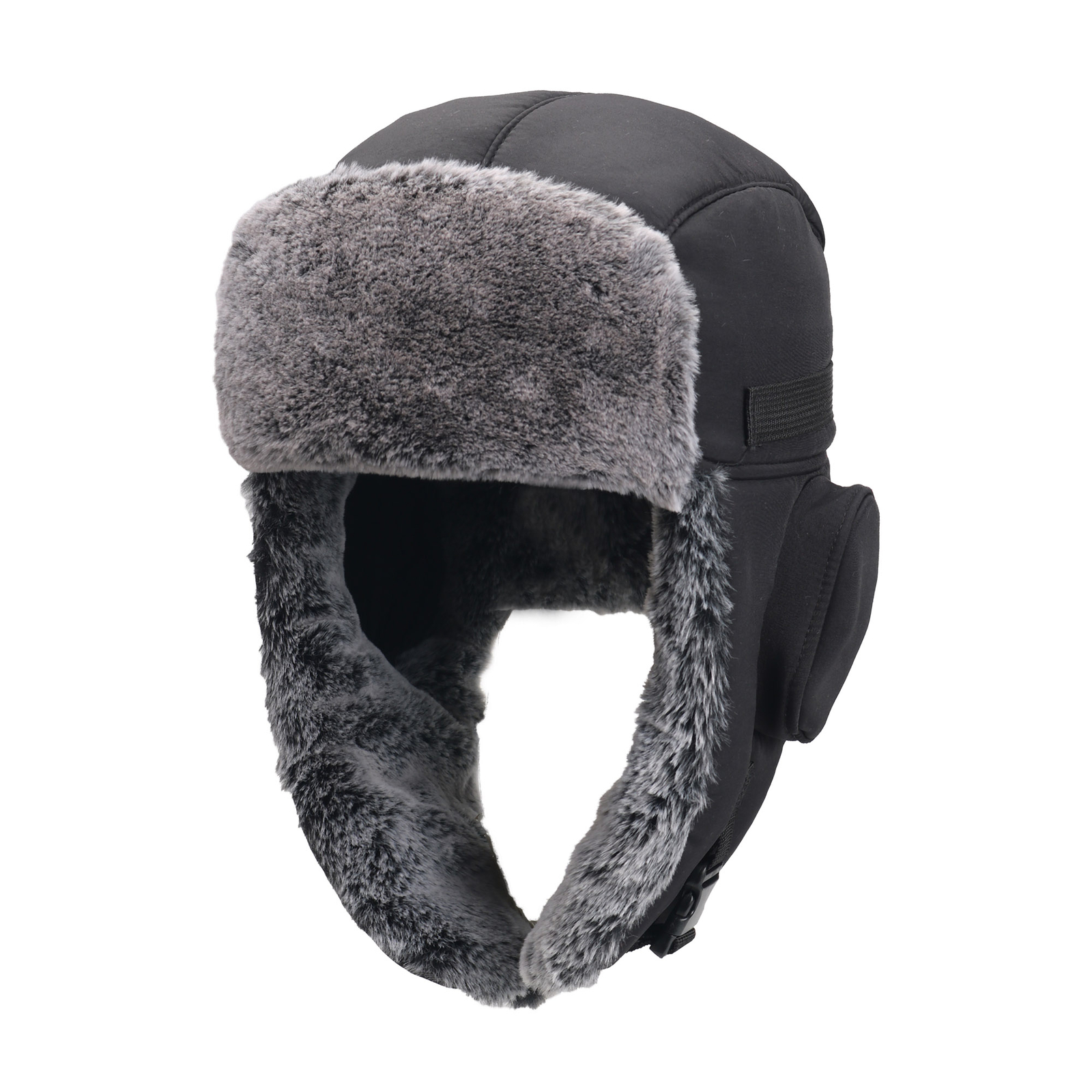 Hats with Brim Winter Ear Warmer Fleece Hats Windproof Ear Flap Cap Cold Weather