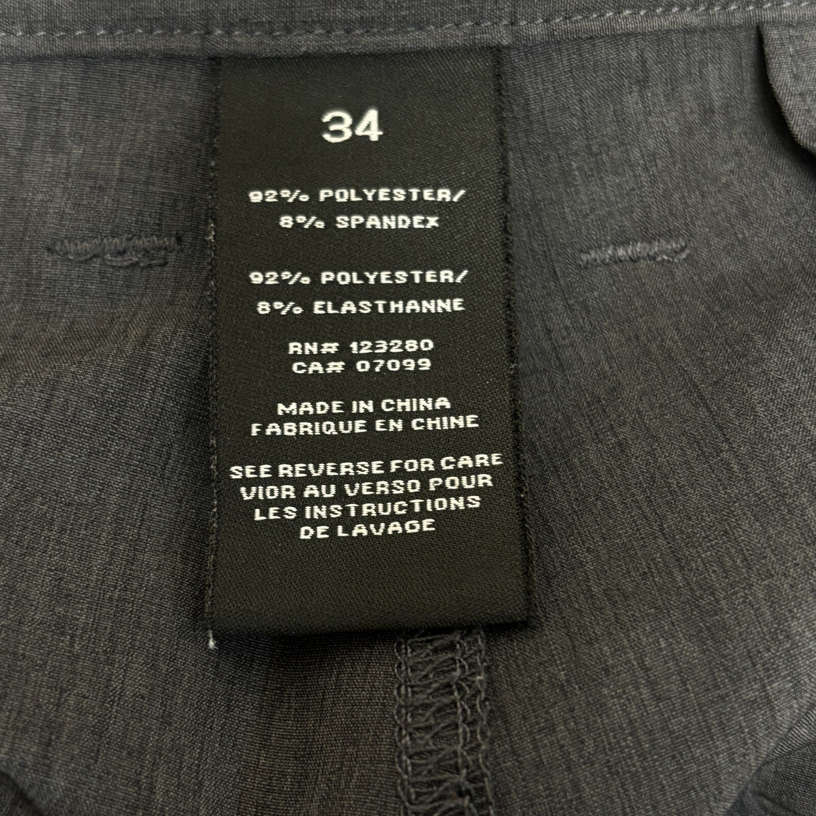 Travis Mathew Men Golf Performance Pants Size 34 (34×30) Gray Flat Front C002 28