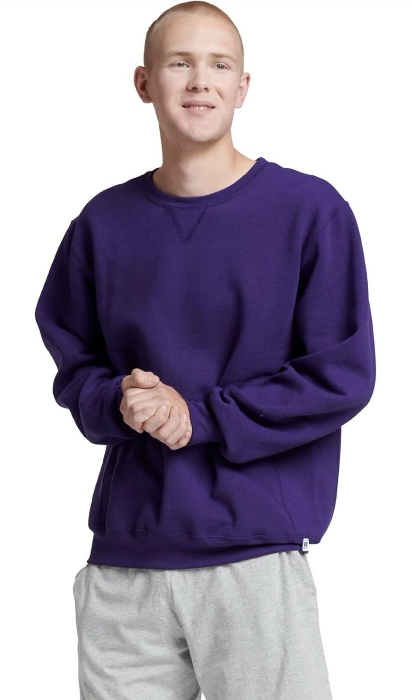Russell Athletic Men’s Dri-Power Fleece Crew Sweatshirt Cotton Blend Sz M-No Tag