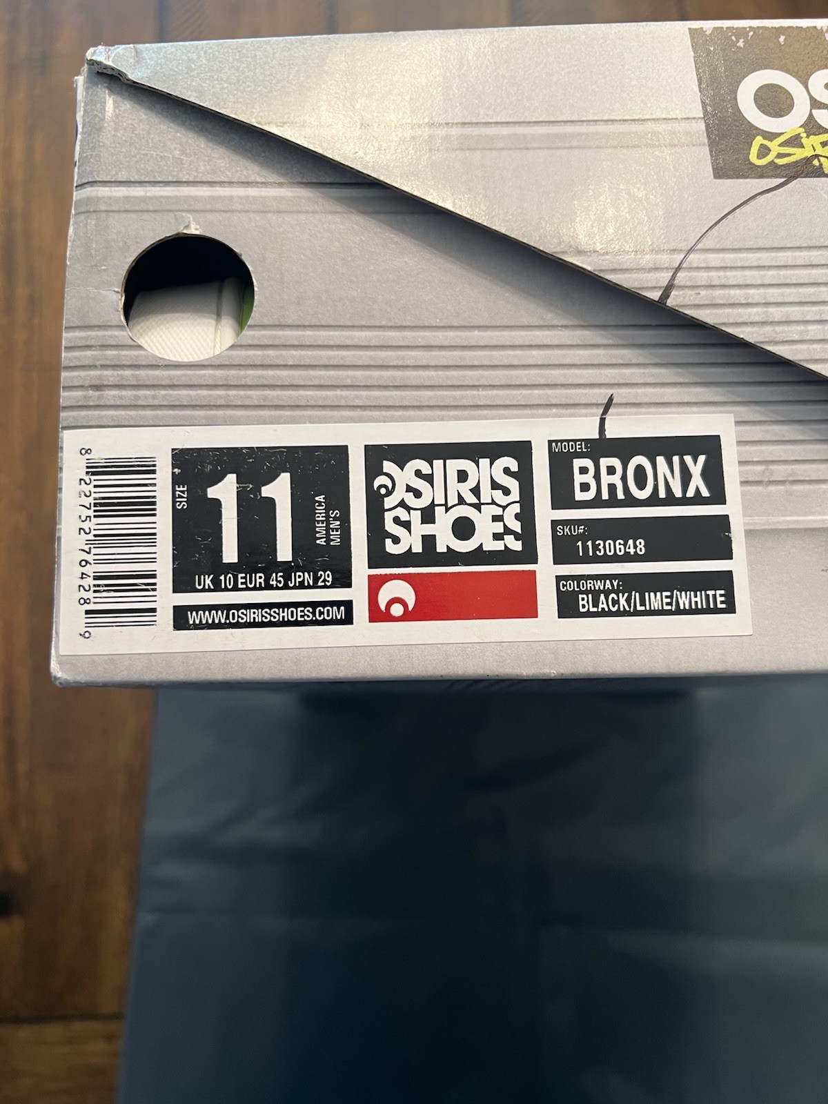 Osiris Bronx Men’s Skateboarding Shoes US 11 Black Lime White