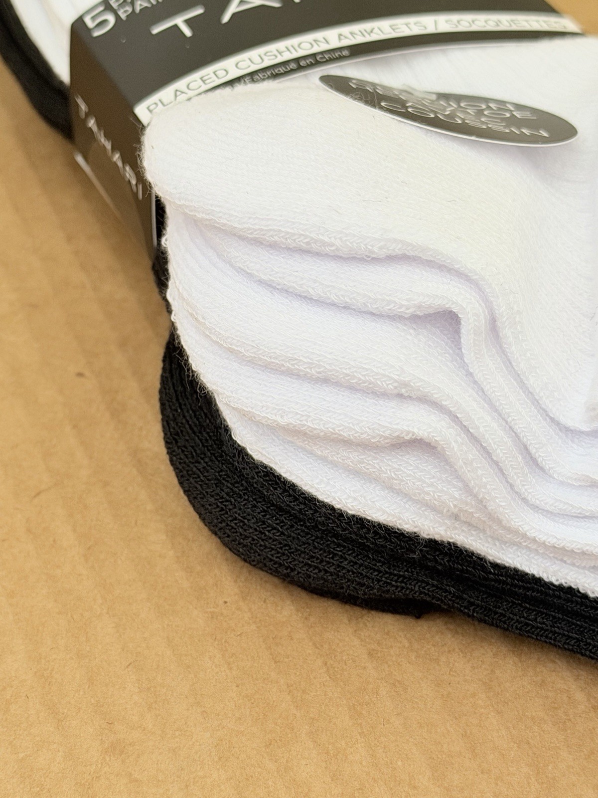Tahari Cushioned Sole Anklet Socks 5 Pairs Women’s Size 5-10 White/Black