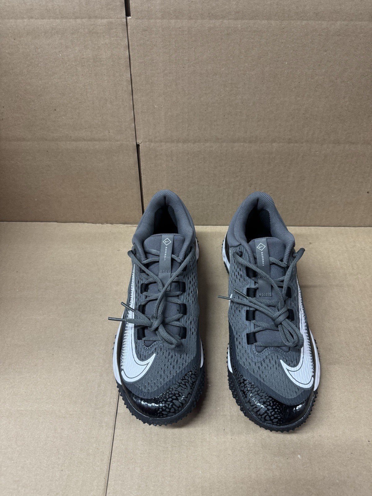 Nike Alpha Huarache Elite 4 Turf Baseball Mens SZ 14 Black Grey White DJ6523-01