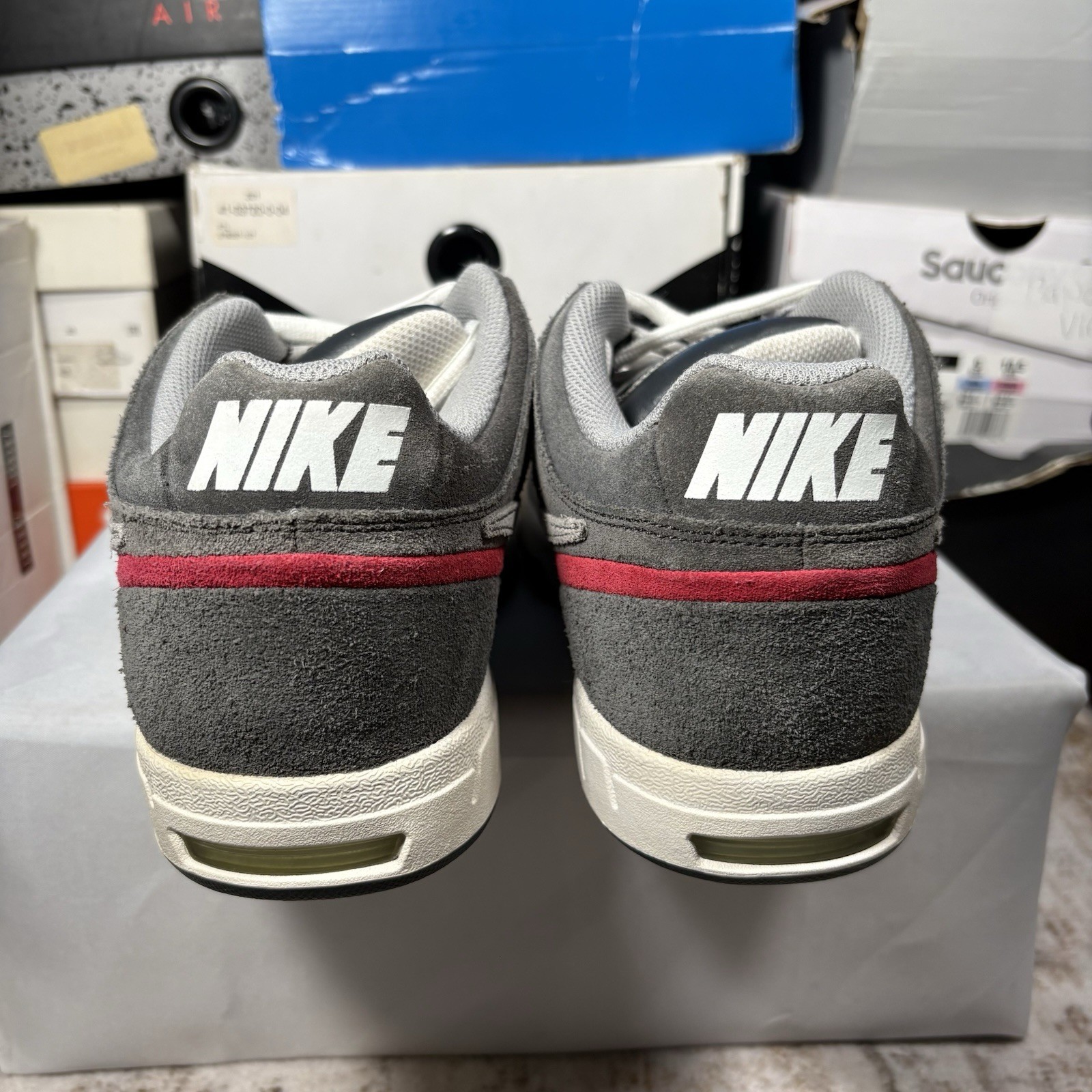 Size 9 – Nike 6.0 Zoom Oncore 2 Charcoal Red Skateboarding Shoes