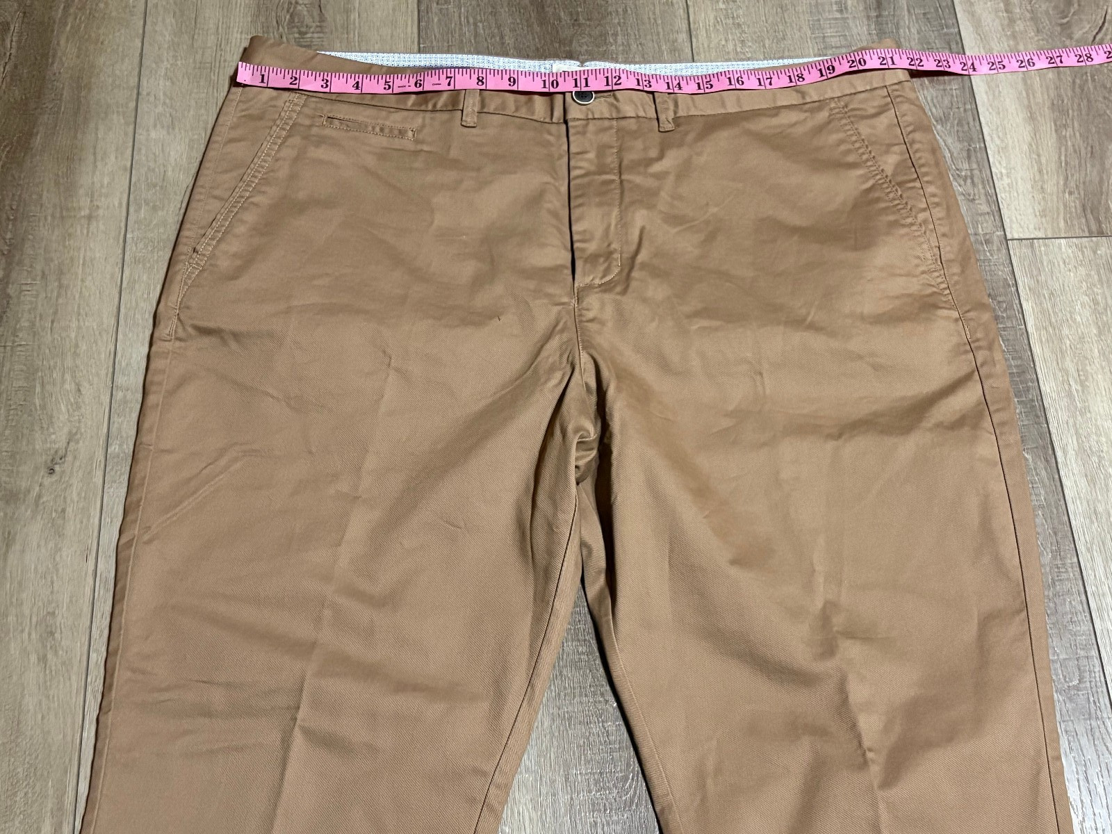 Perk Feel Good Chino Slim Fit + Stretch Pants Mens Size 42/30 Smooth Oak