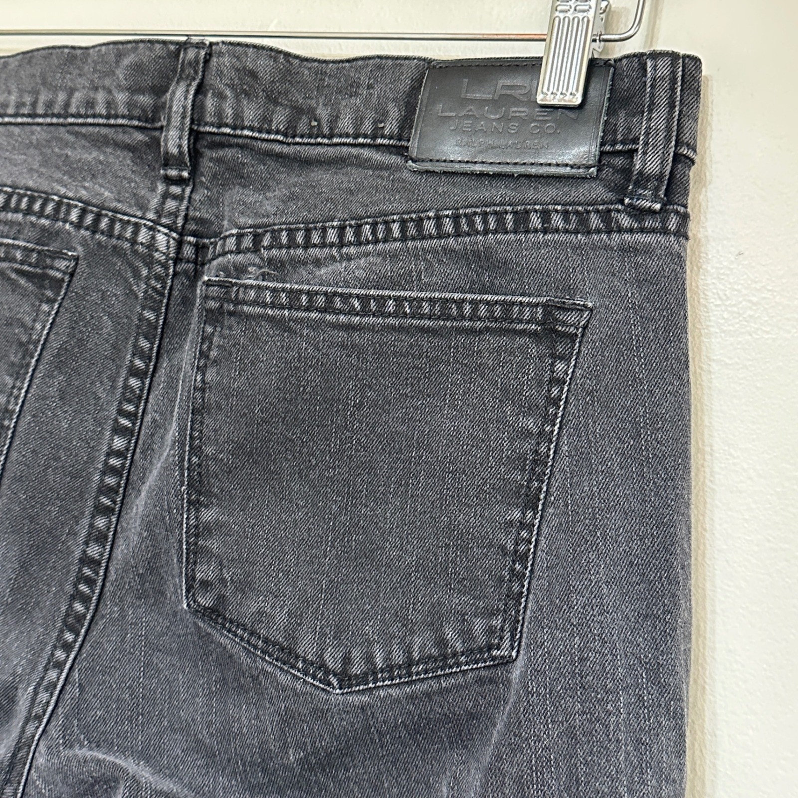 Lauren Ralph Lauren Classic Straight Leg Jeans Womens 10 Black Wash Denim Casual