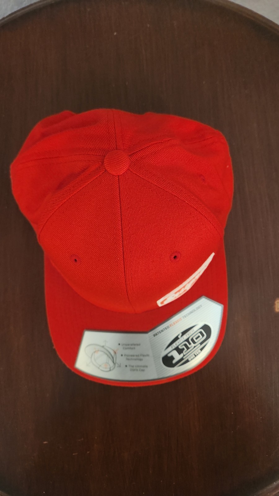 Hat FlexFit Tech 110 One Ten Flat Bill One Size Red Ensignal Snapback Cap