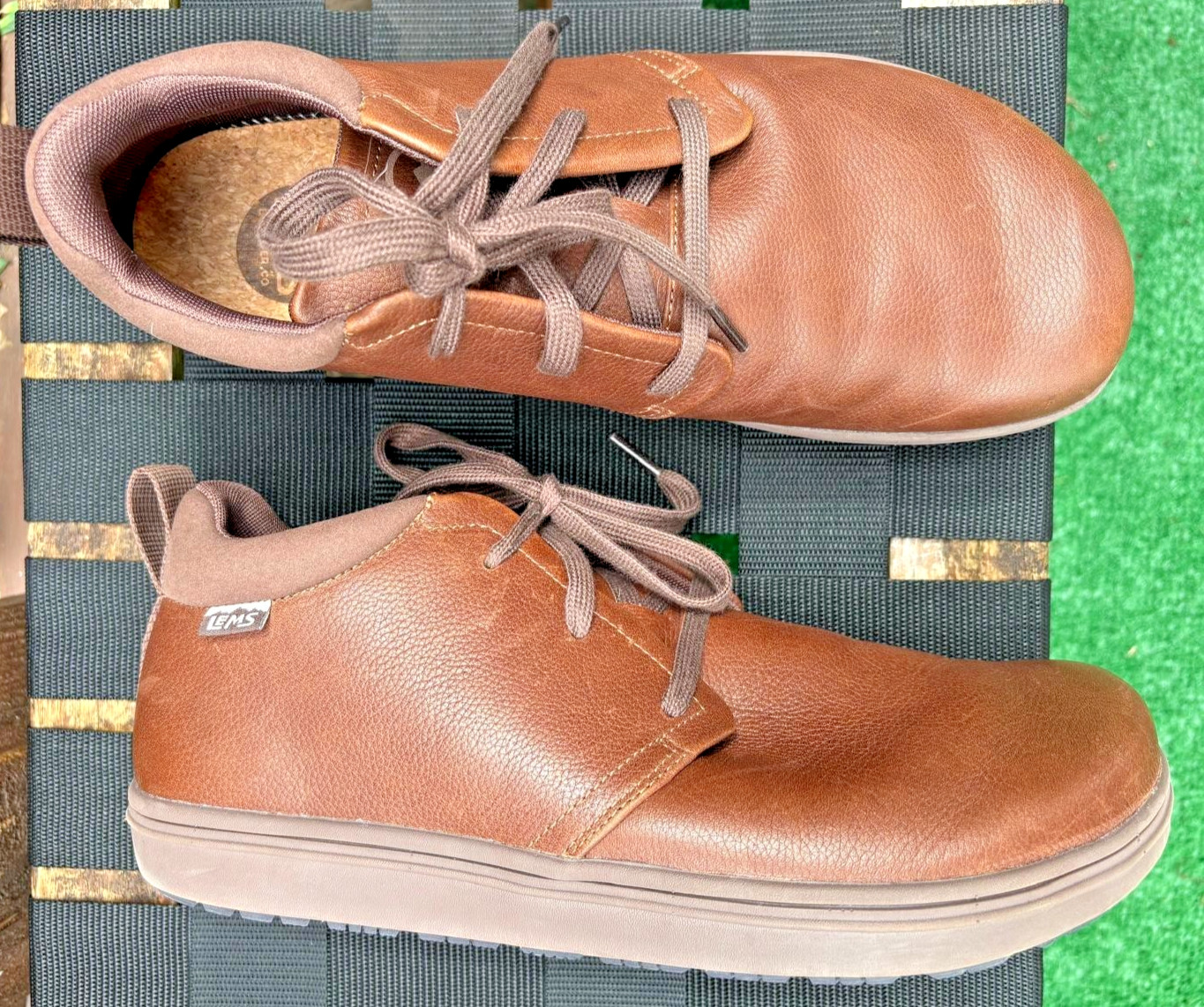 LEMS Men’s Shoes LEMS-37 Chukka Grip Leather Chesnut US 10.5