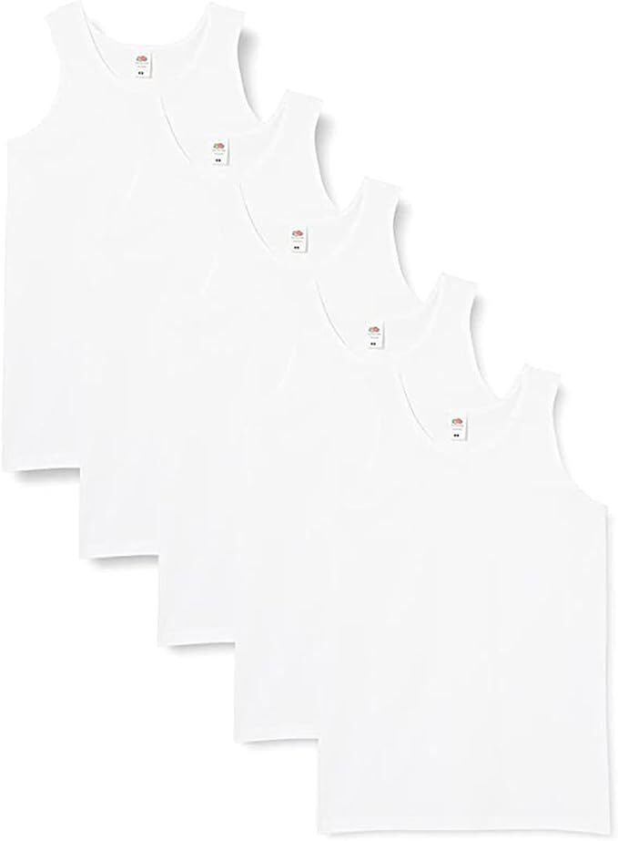 MEN’S VESTS WHITE VEST – 100% Combed Cotton – 6 PACK