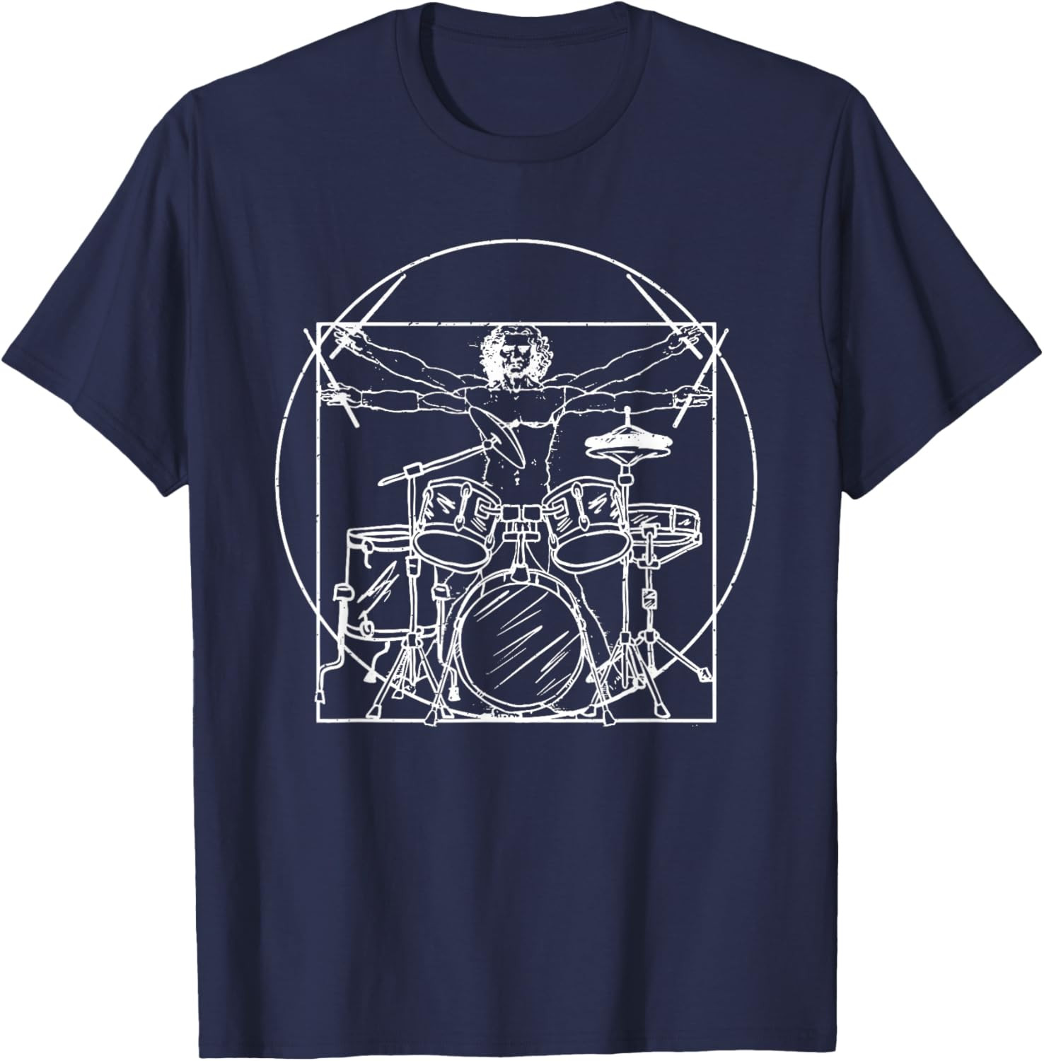 Drummer Da Vinci Drums Gift For Music Fans Unisex T-Shirt