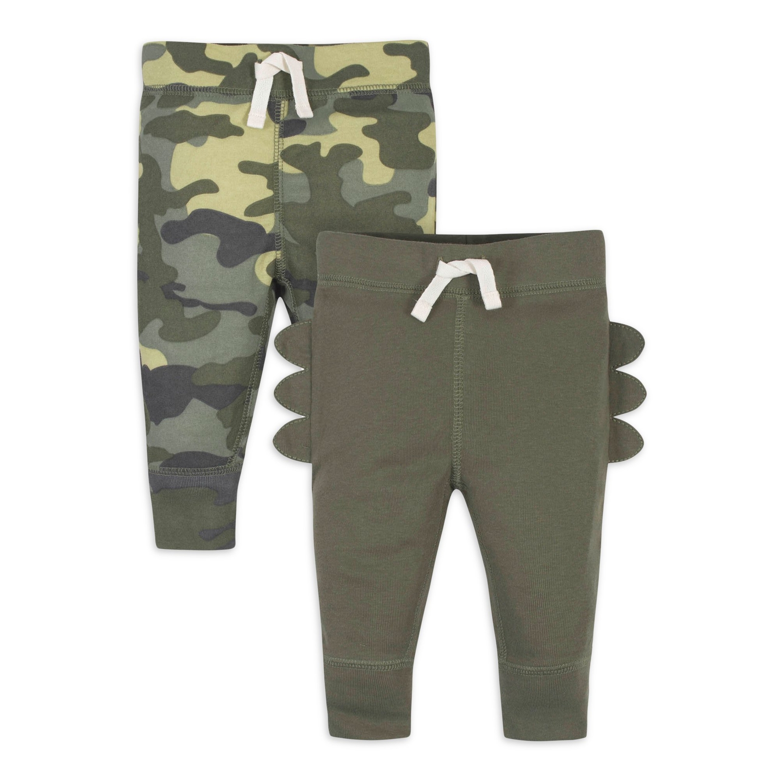 Gerber Baby Boys 2 Pack Pull On Pants NEW Size 12 Months Camo, Dino
